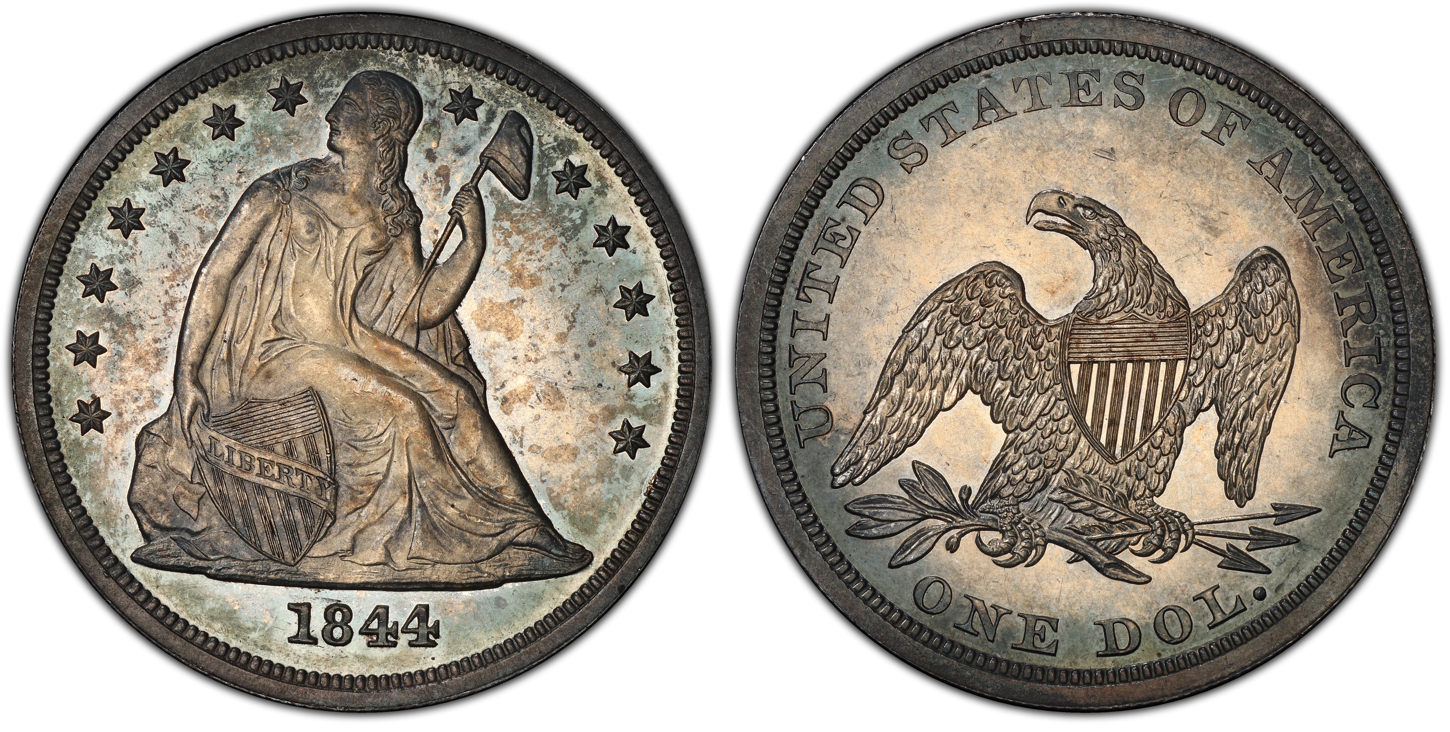 1844 $1 (Proof) Liberty Seated Dollar - PCGS CoinFacts