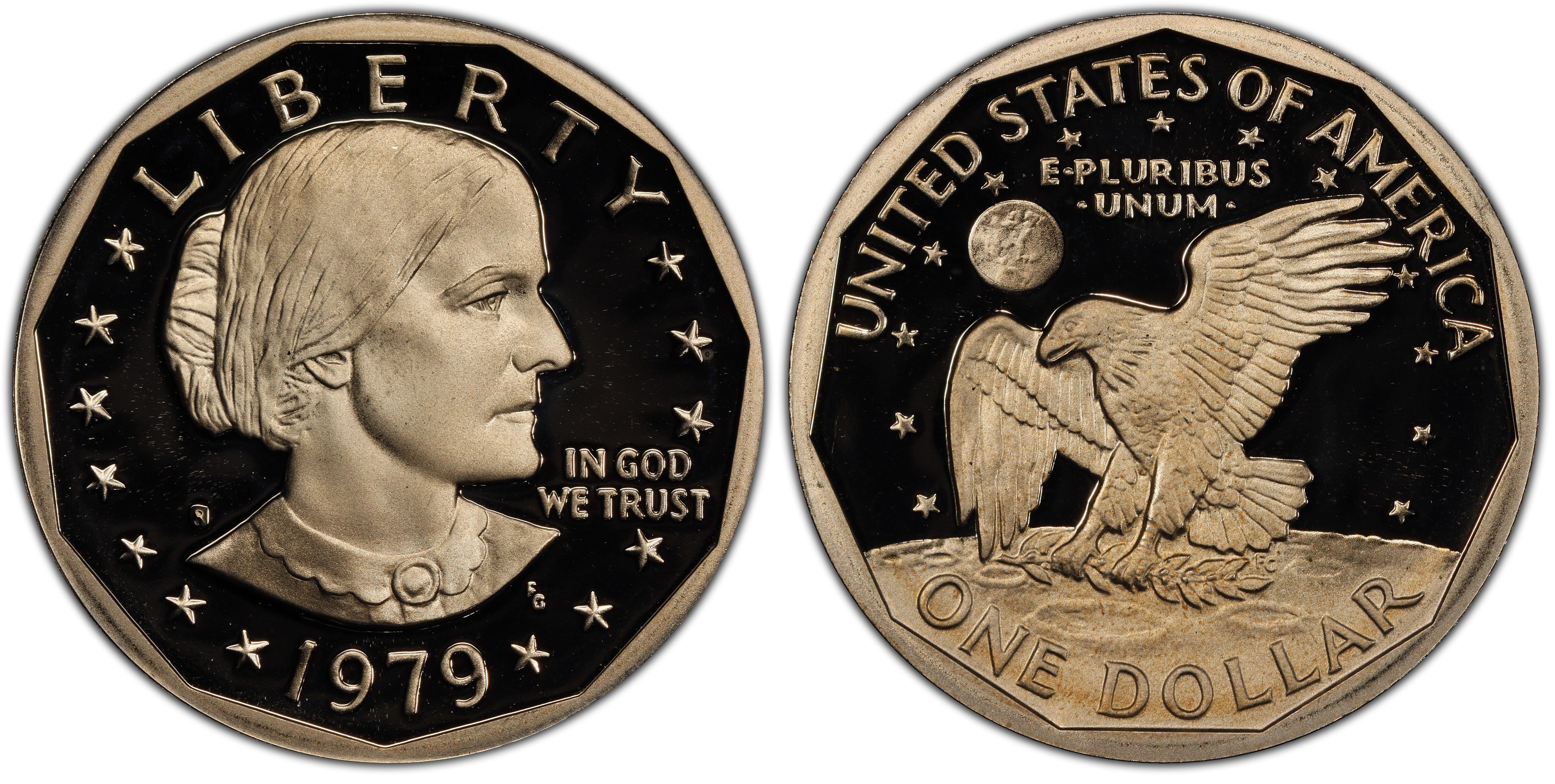 1979 S Type 1 Proof Susan B Anthony Dollar coin 