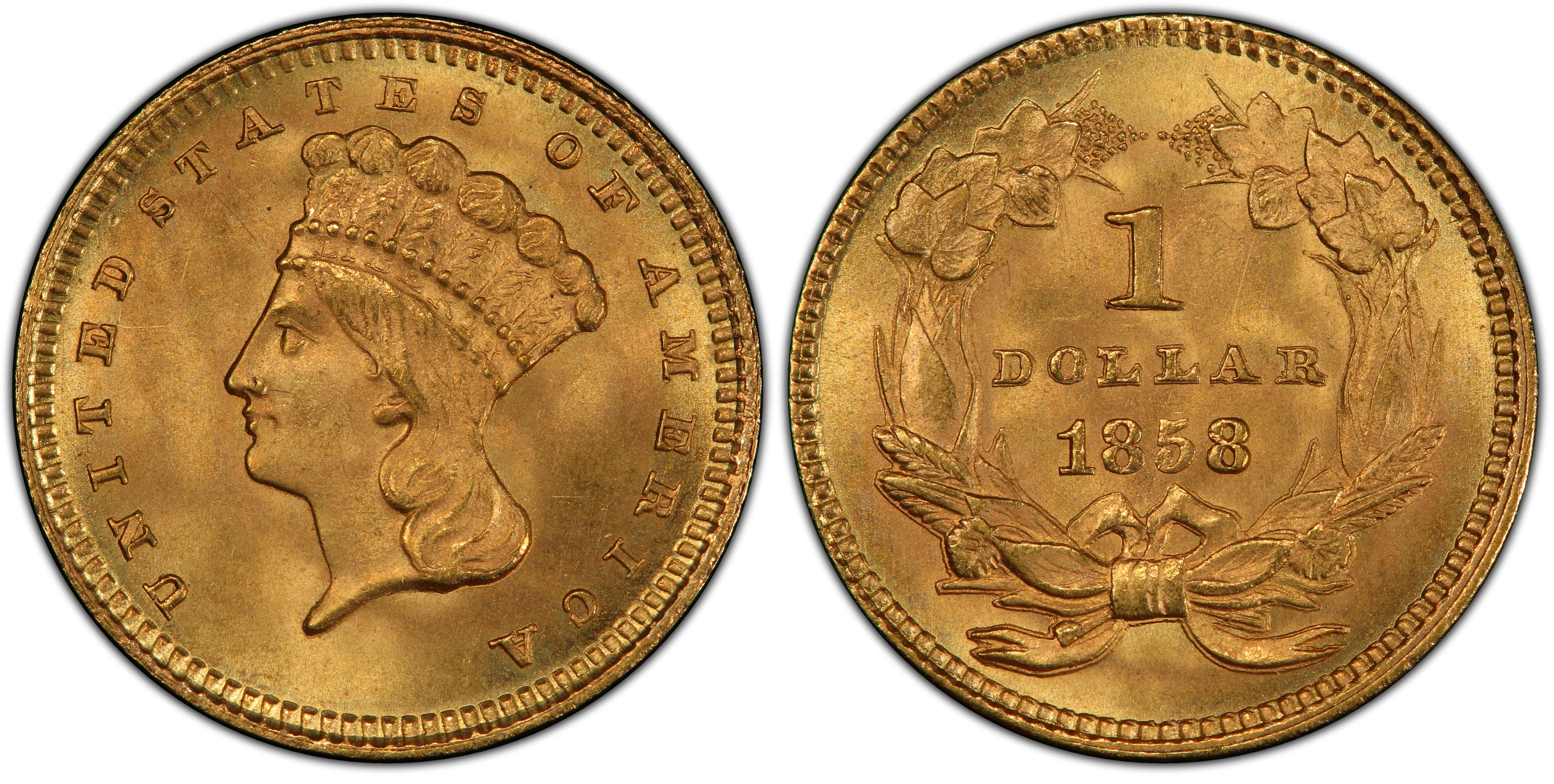 Images of Gold Dollar 1858 G$1 - PCGS CoinFacts