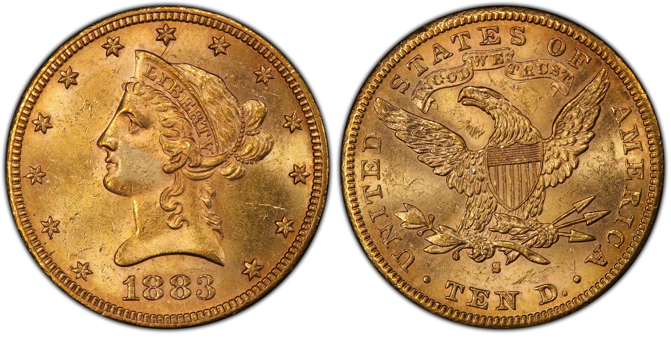 1883-S $10 (Regular Strike) Liberty Head $10 - PCGS CoinFacts