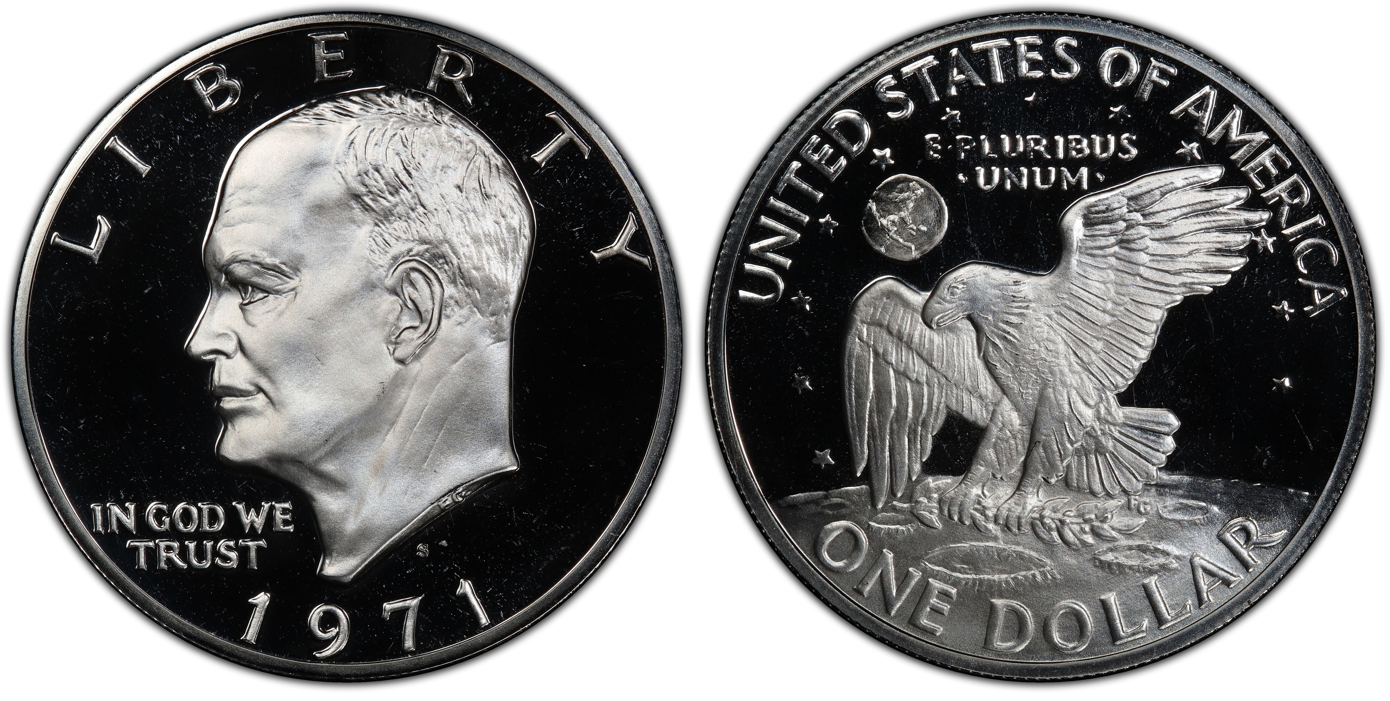 Lot of 5-1971 S Eisenhower Ike SILVER Dollars