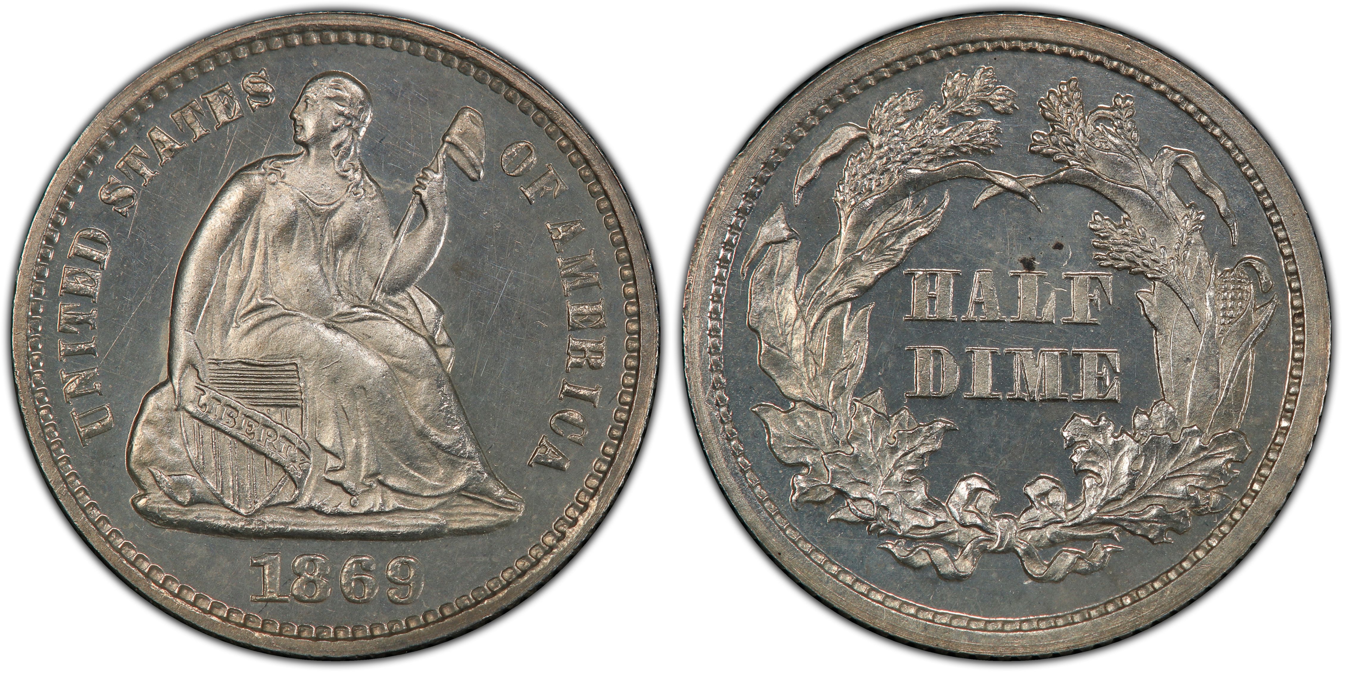 アンティークコイン 硬貨 1861 H10C Liberty Seated Half Dime PCGS