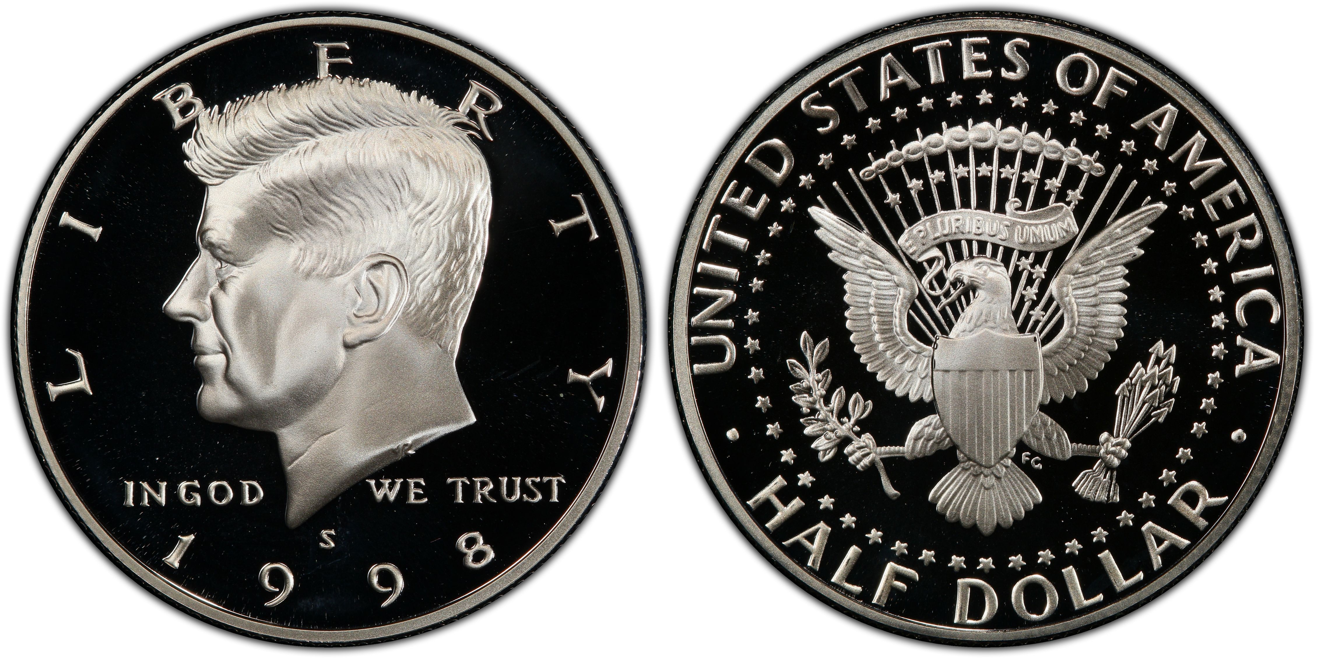 SILVER 1998 S Proof John Kennedy Half Dollar With Capsule Combined Shipping