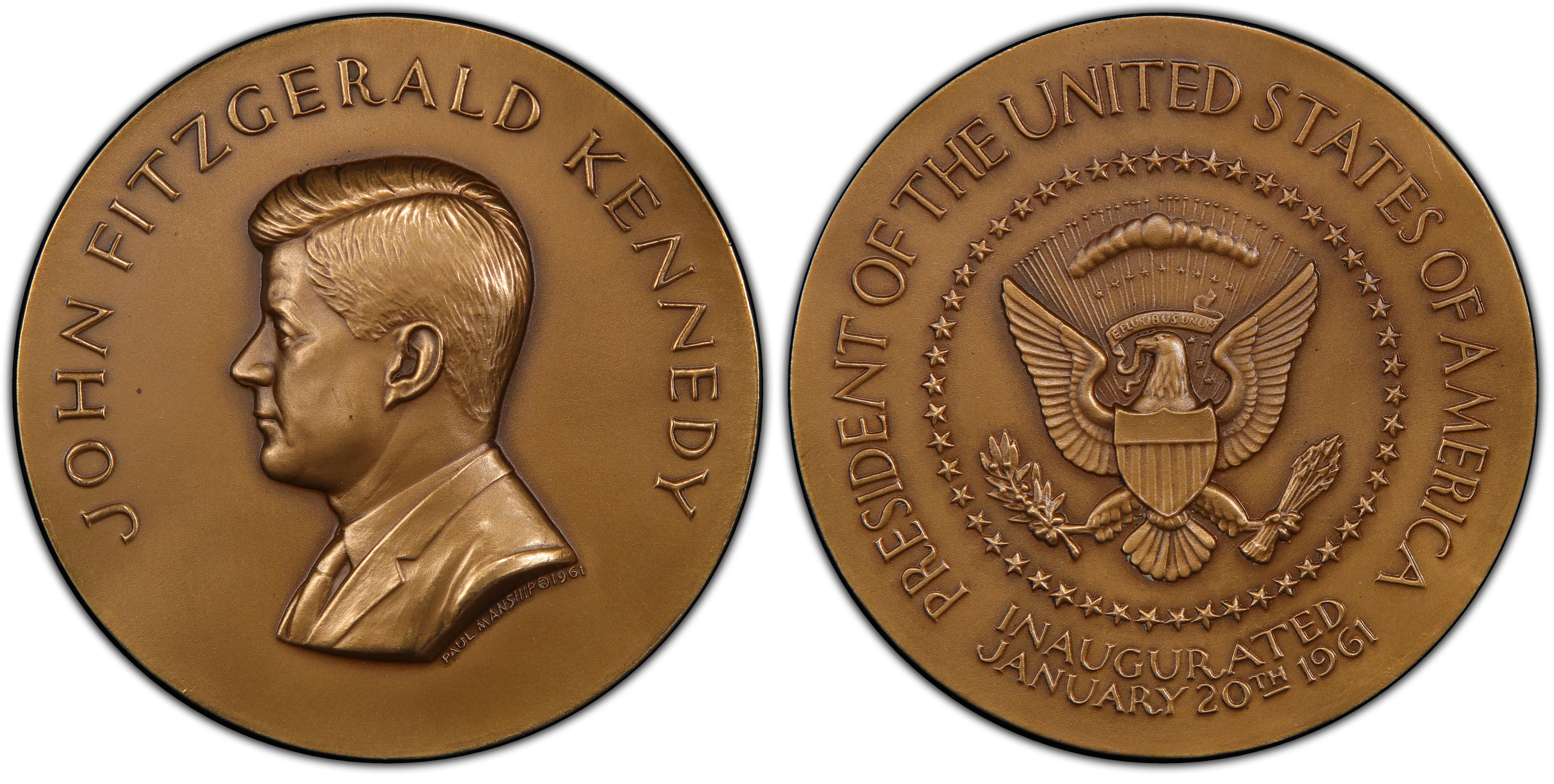 1961) Medal Medallic Art Co. NY Bronze JFK Inauguration (Special