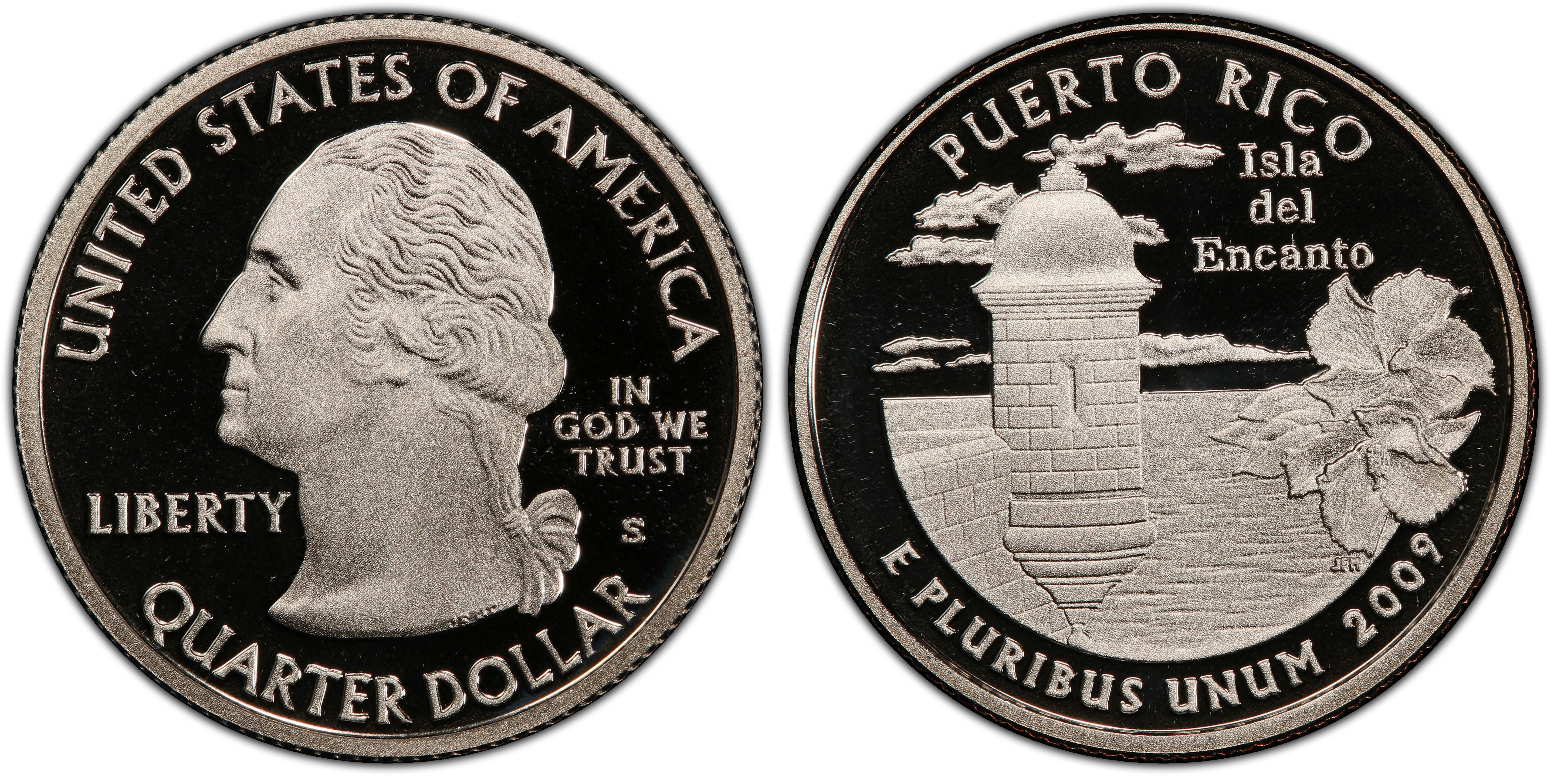 2009 S 25C Puerto Rico DCAM Proof Washington D.C. and U.S