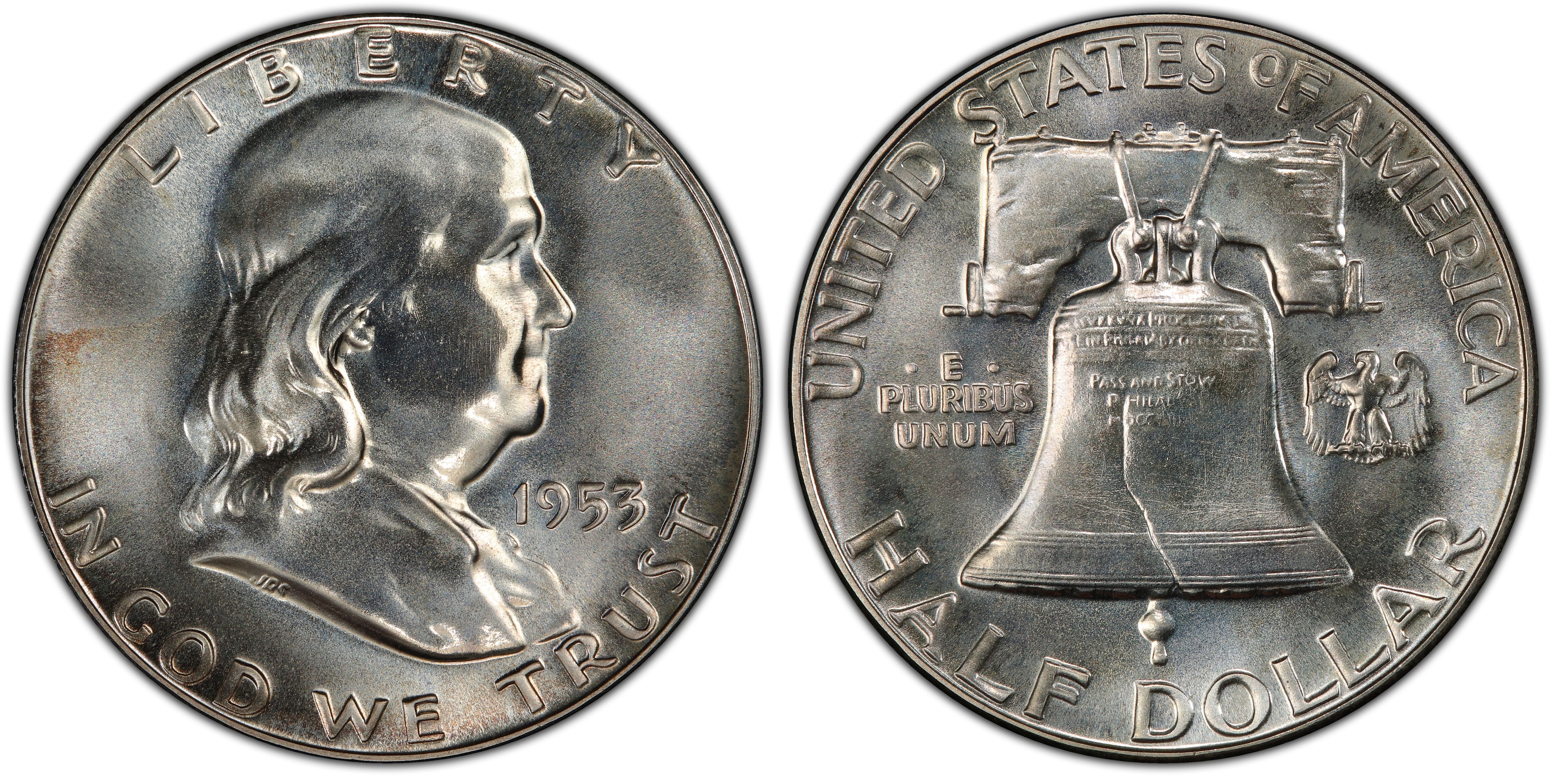 1953 Franklin half dollar Gem 90% Silver Proof 