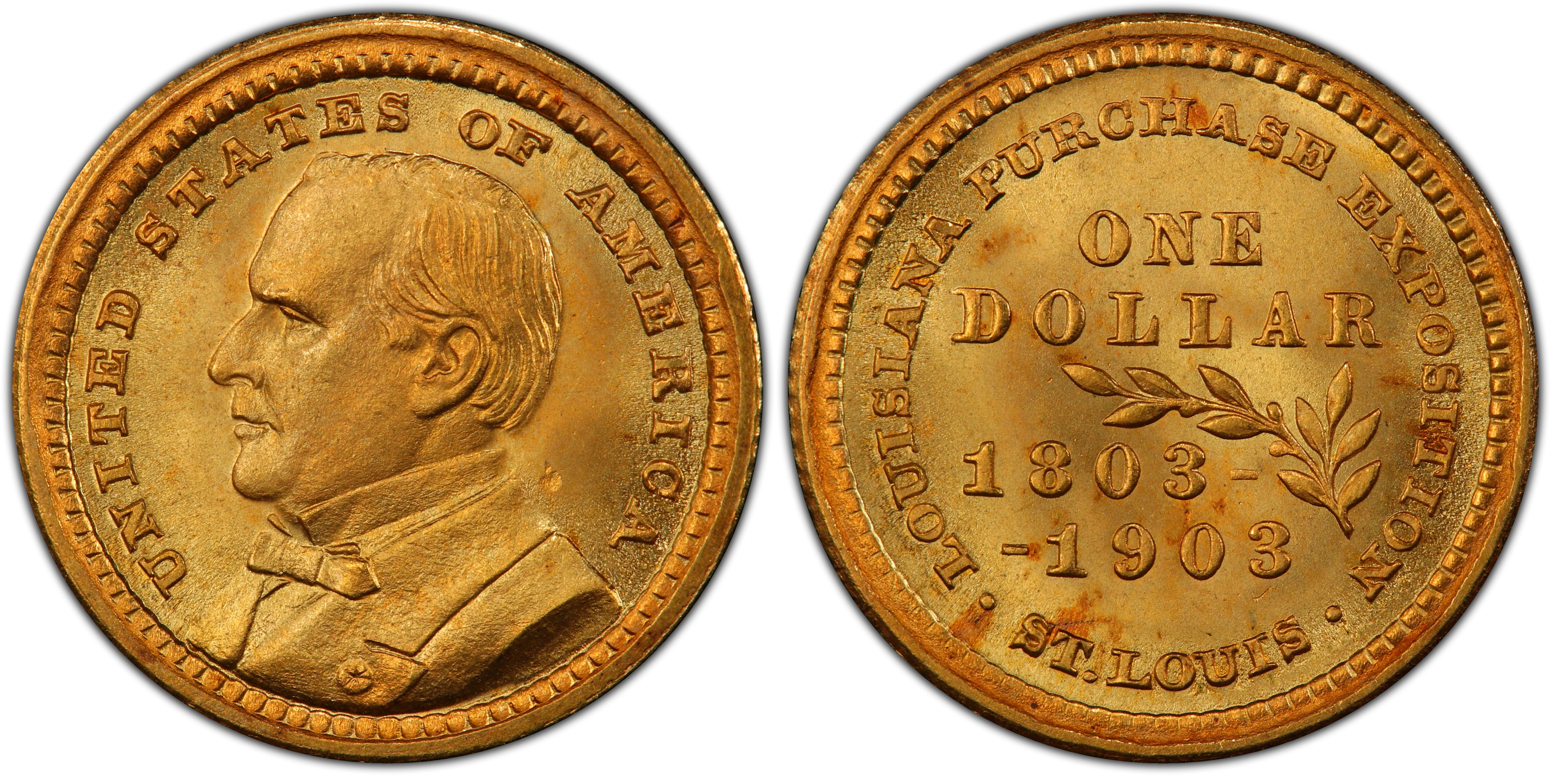 Images of Gold Commemorative 1903 G$1 LA Purchase, McKinley - PCGS ...