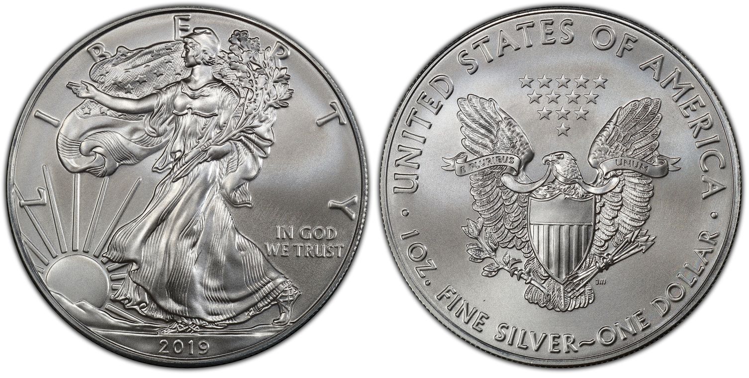2019 $1 Silver Eagle First Day of Issue (Regular Strike) Silver 