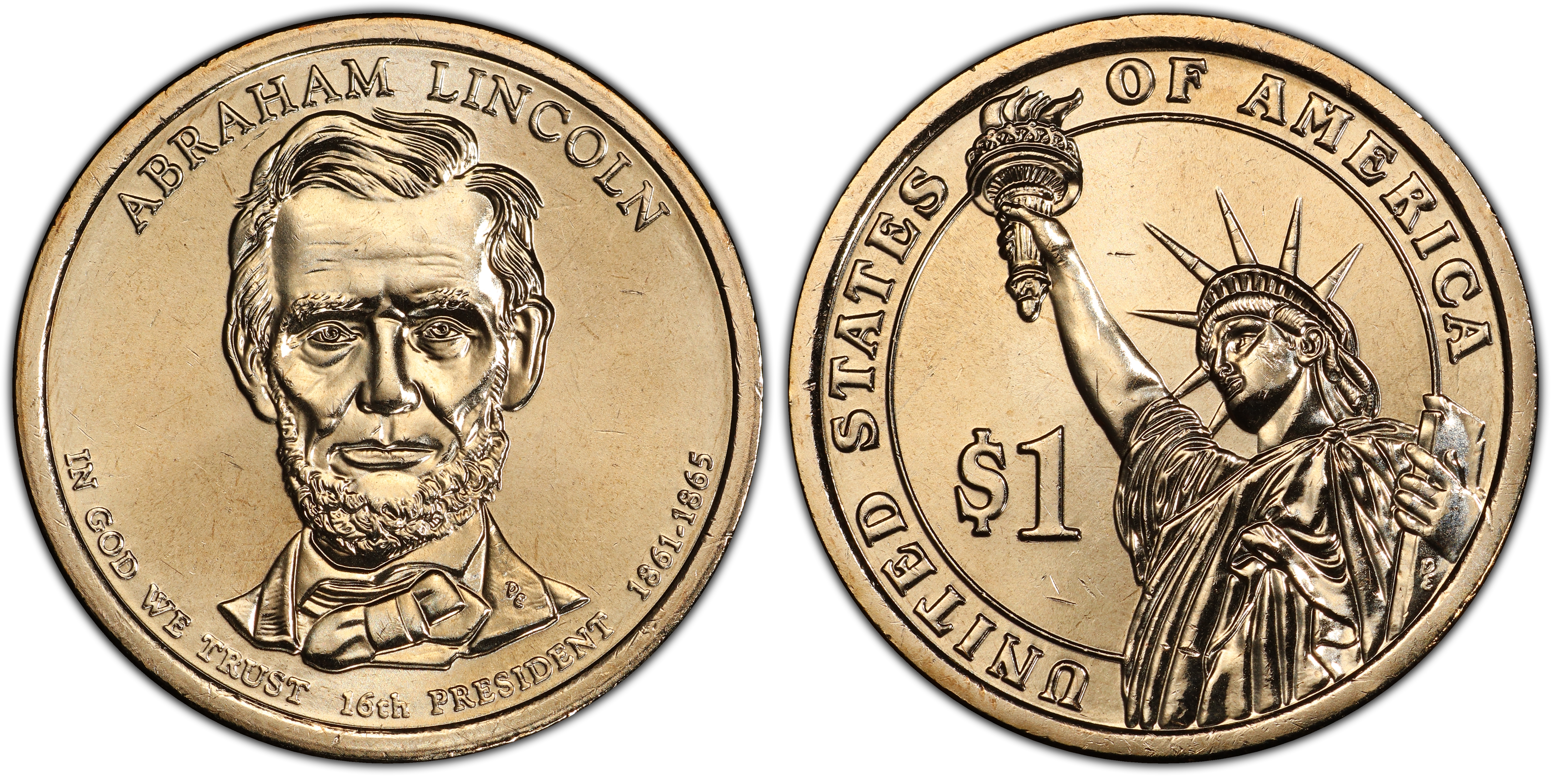 2010-D $1 Abraham Lincoln Position A (Regular Strike) Presidential