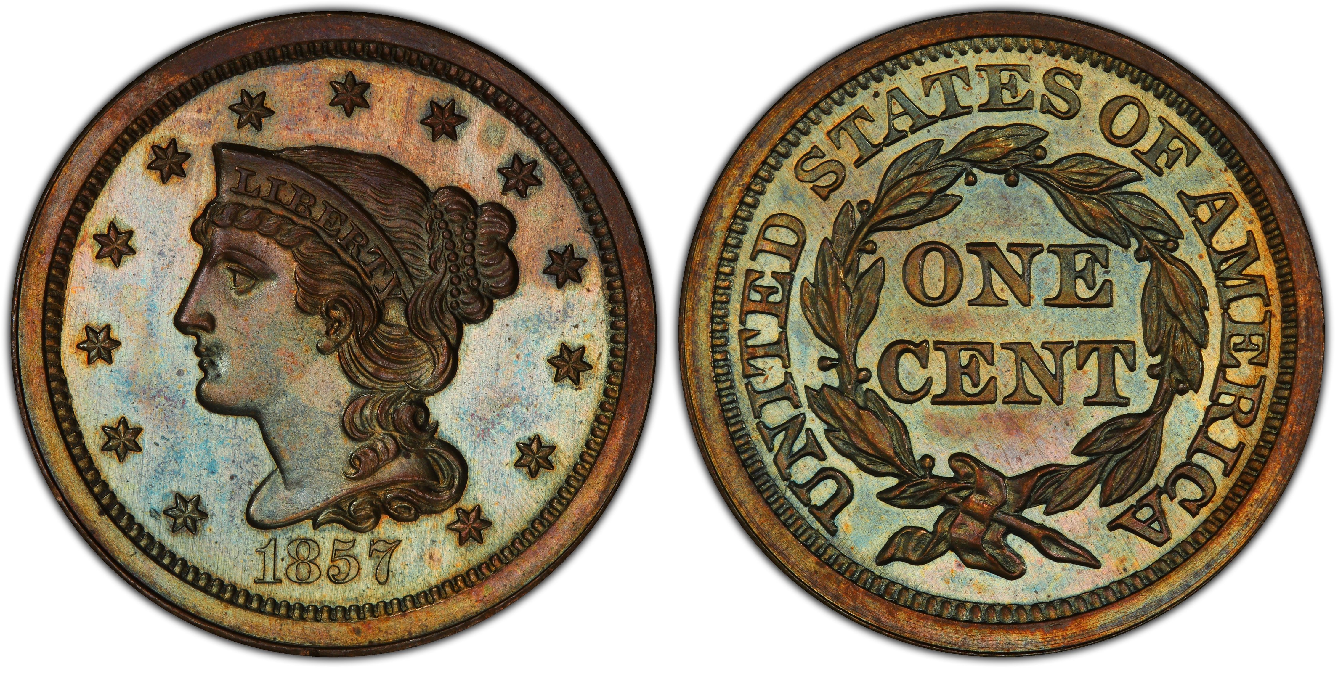 1854 1/2C, RD (Proof) Braided Hair Half Cent - PCGS CoinFacts