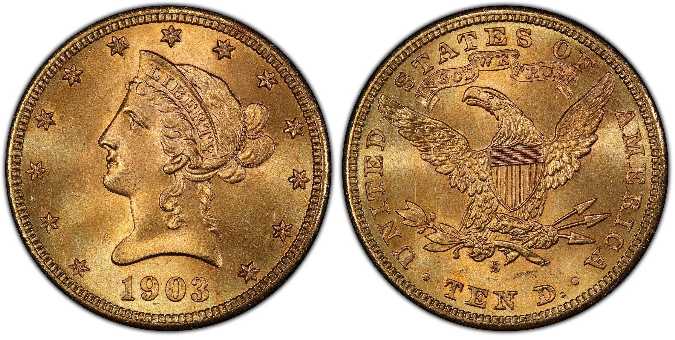 1903-S $10 (Regular Strike) Liberty Head $10 - PCGS CoinFacts