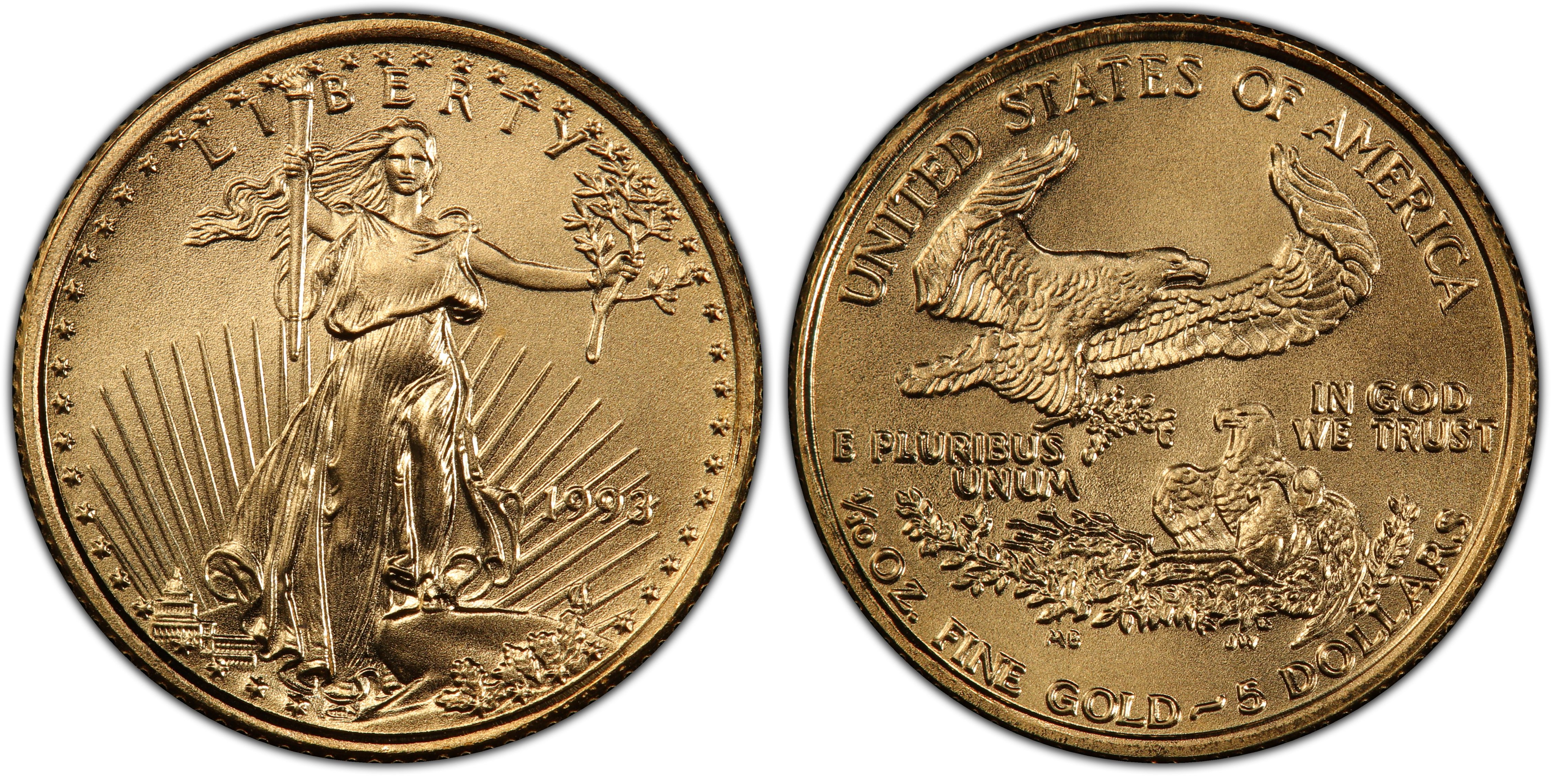 1993 $5 Gold Eagle (Regular Strike) Gold Eagles - PCGS CoinFacts