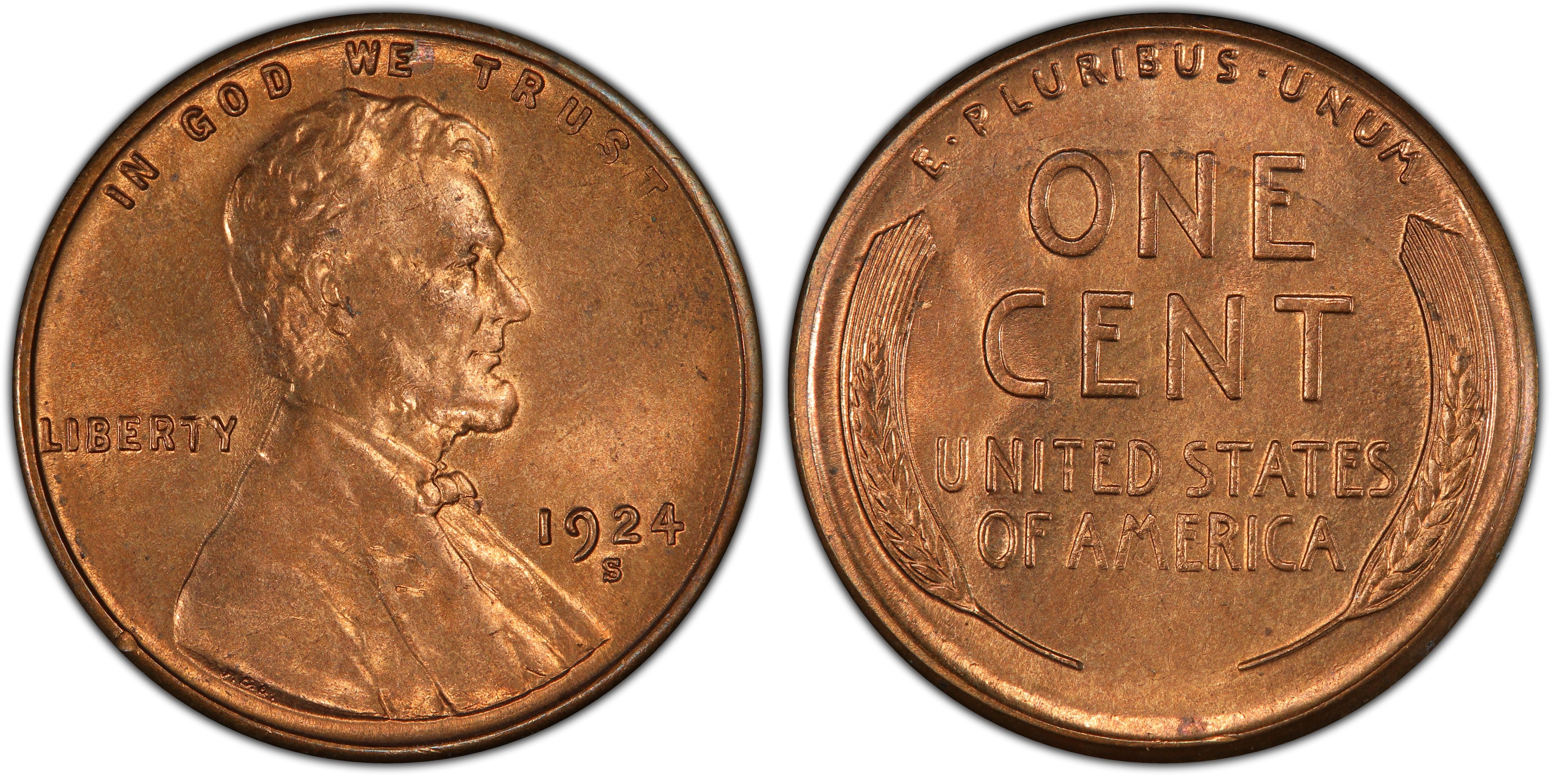 VF/XF/AU FREE AND PROMPT SHIPPING 1924 S LINCOLN WHEAT CENT 