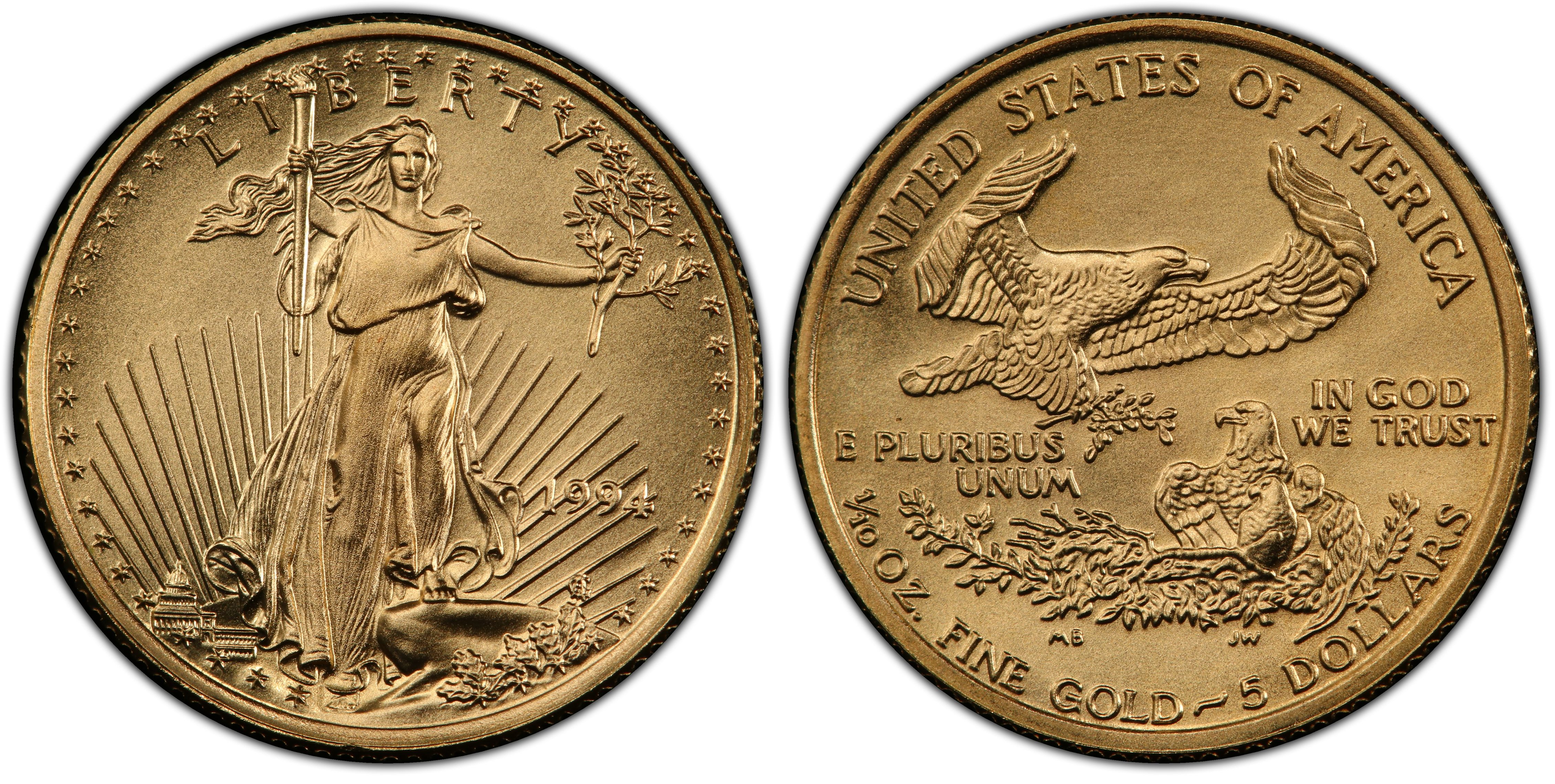 1994 $5 Gold Eagle (Regular Strike) Gold Eagles - PCGS CoinFacts