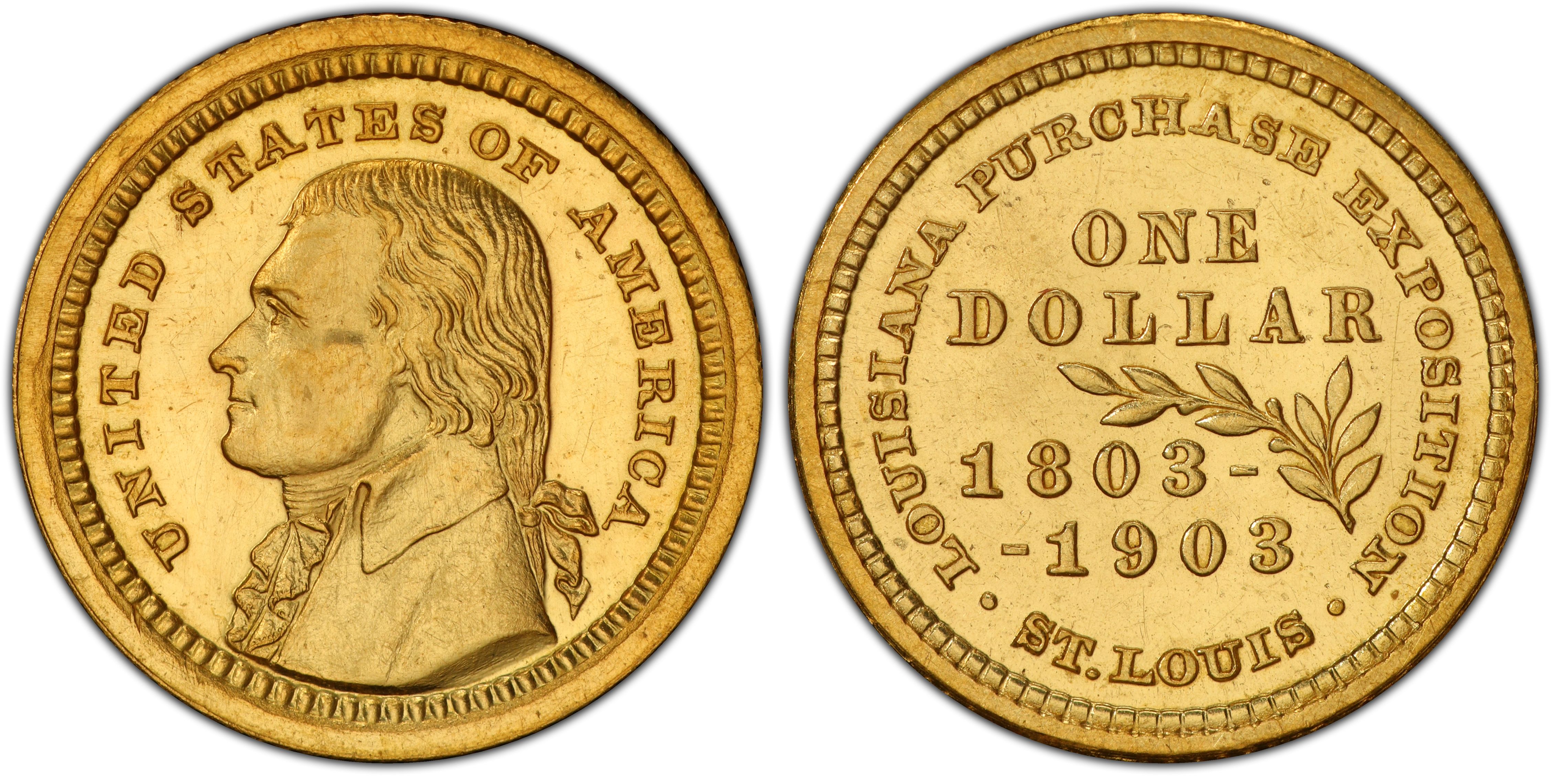 1903 G$1 LA Purchase, Jefferson (Proof) Gold Commemorative - PCGS CoinFacts