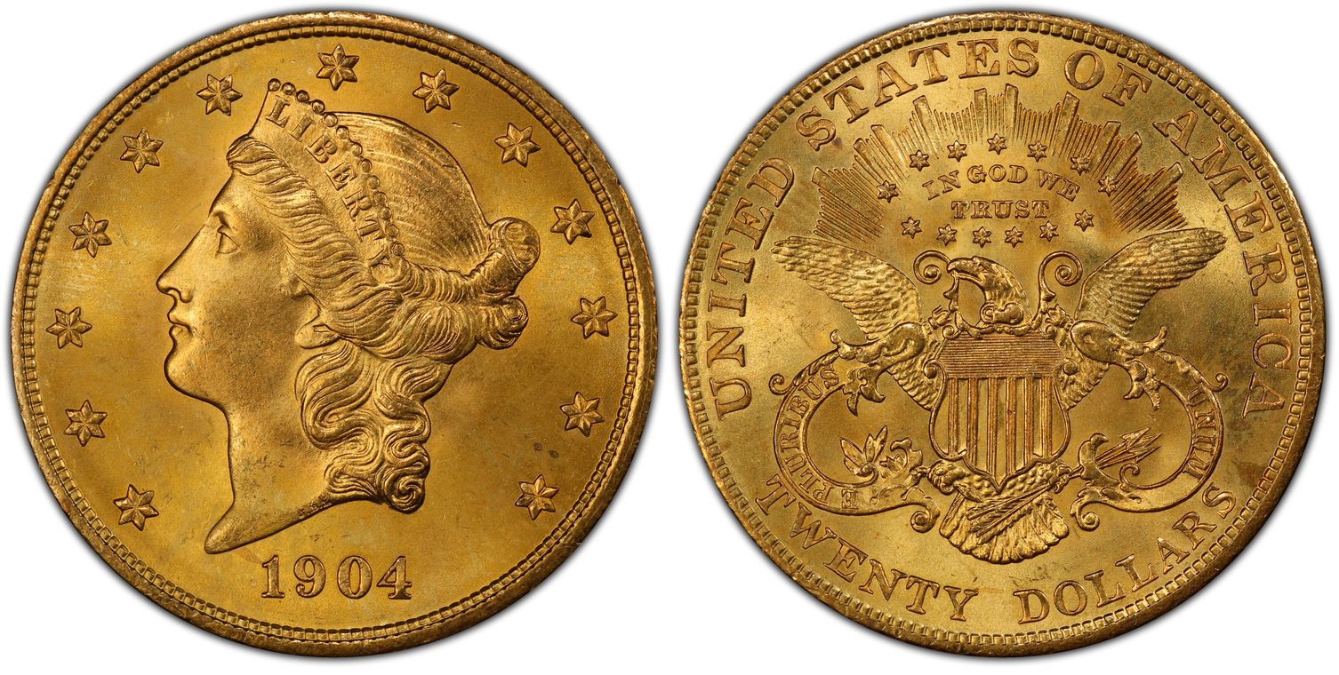 1904 $20 (Regular Strike) Liberty Head $20 - PCGS CoinFacts