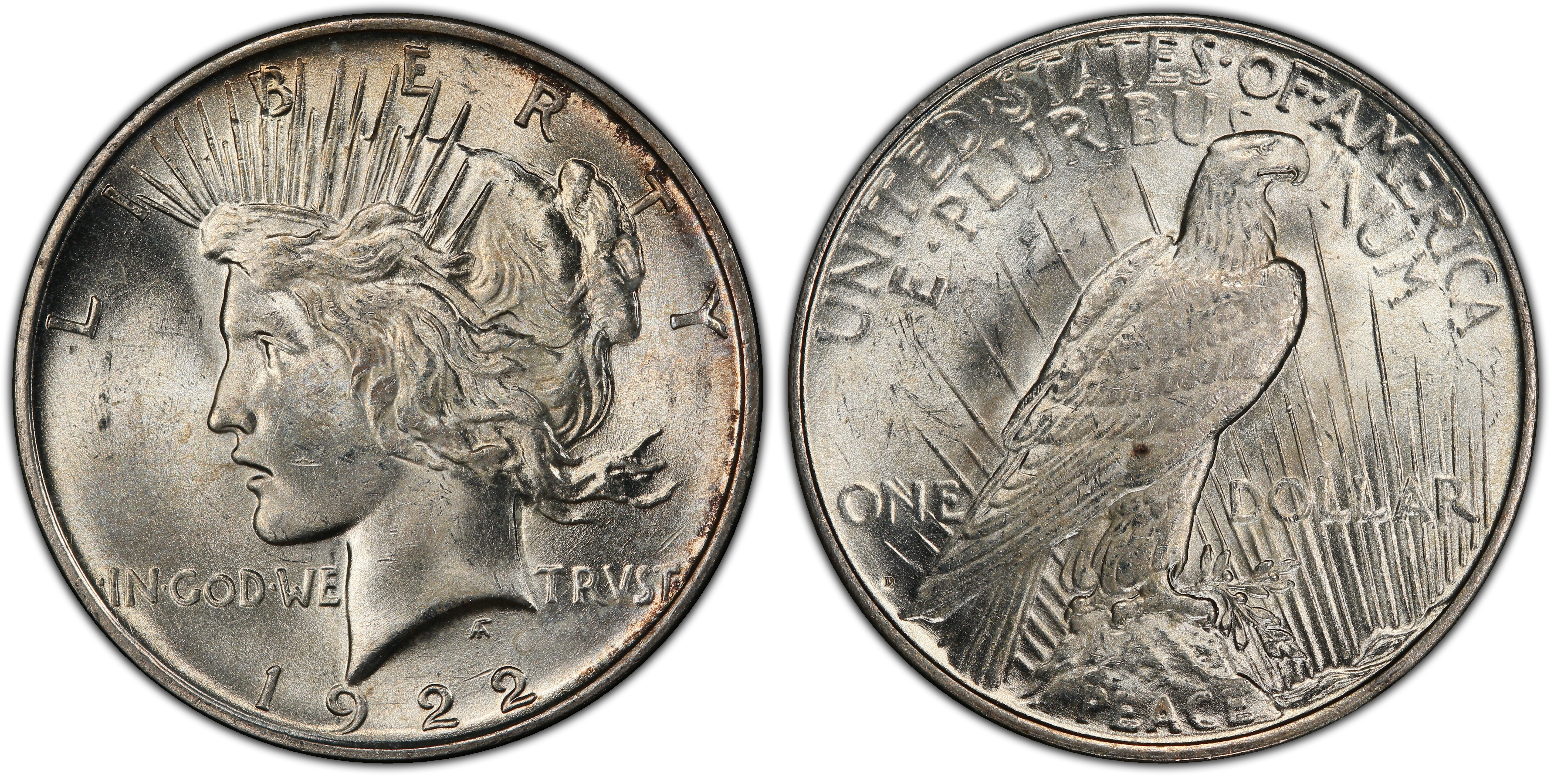 1922-D $1 VAM 7 Tripled Reverse TOP 50 (Regular Strike) Peace Dollar ...