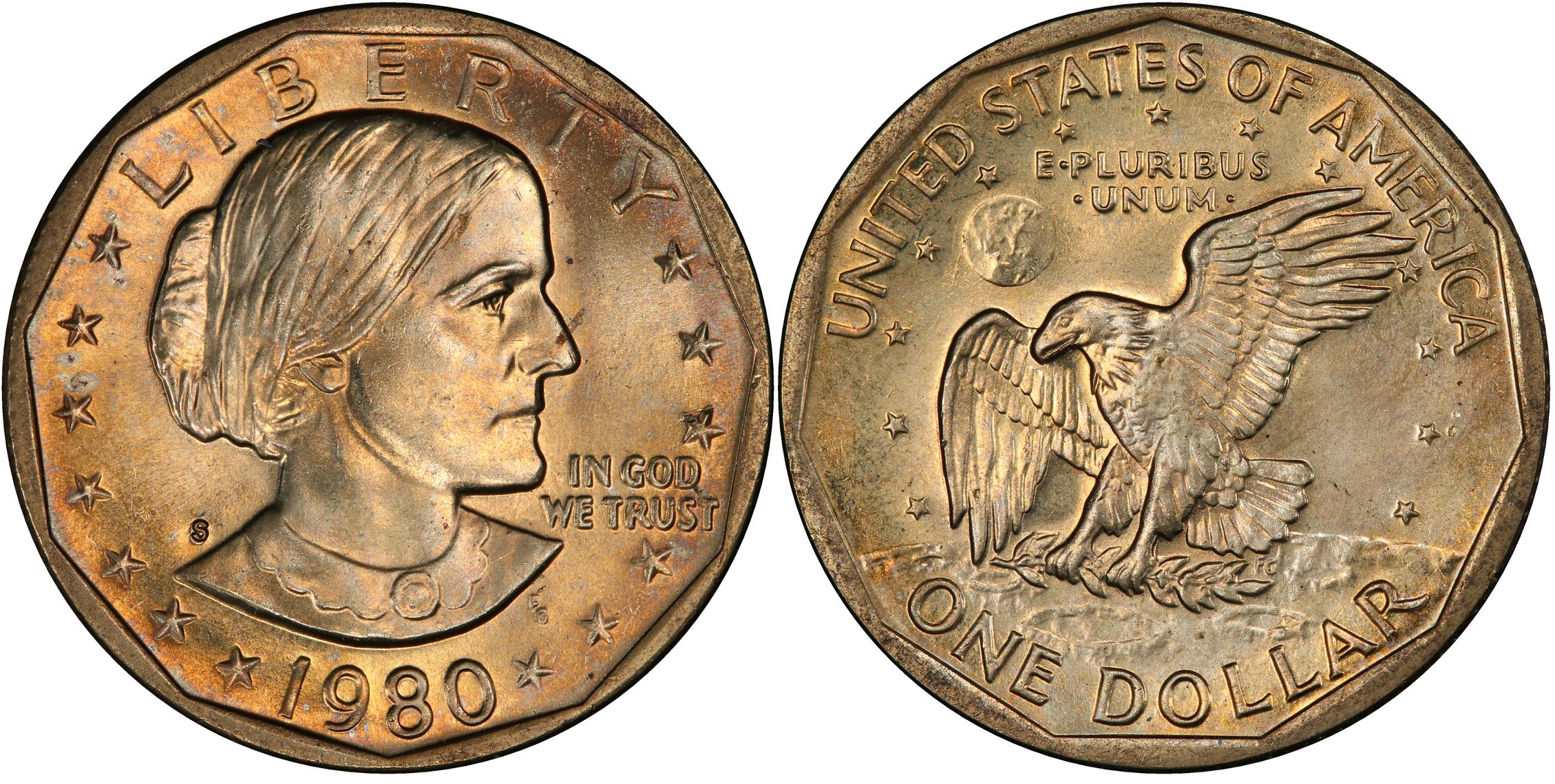 1980-S SBA$1 (Regular Strike) Susan B. Anthony Dollar - PCGS CoinFacts