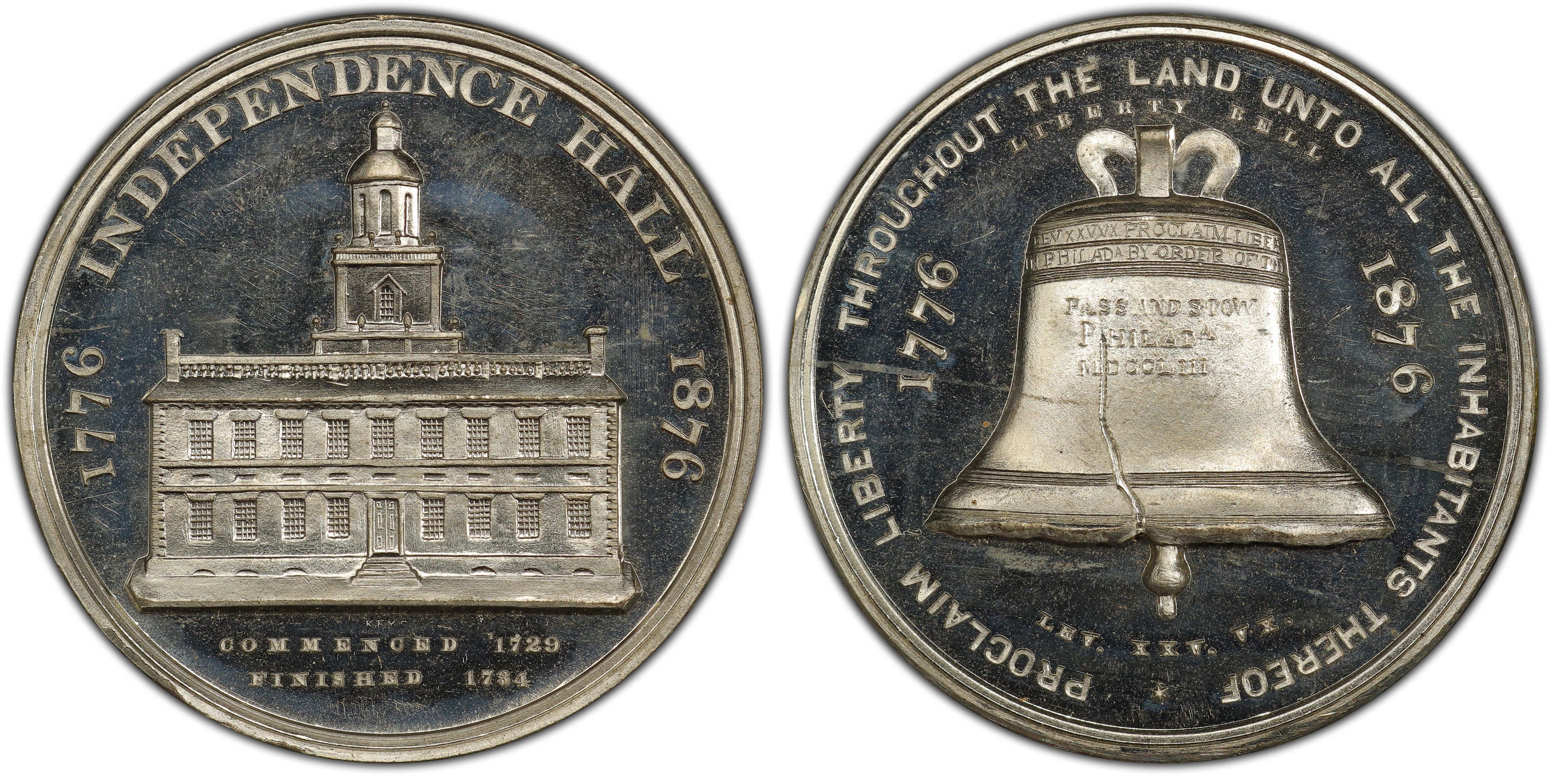 1876 SC$1 HK-26 White Metal US Centennial Expo-Liberty Bell 1876 SC$1 HK-26 White Metal US Centennial Expo-Liberty Bell