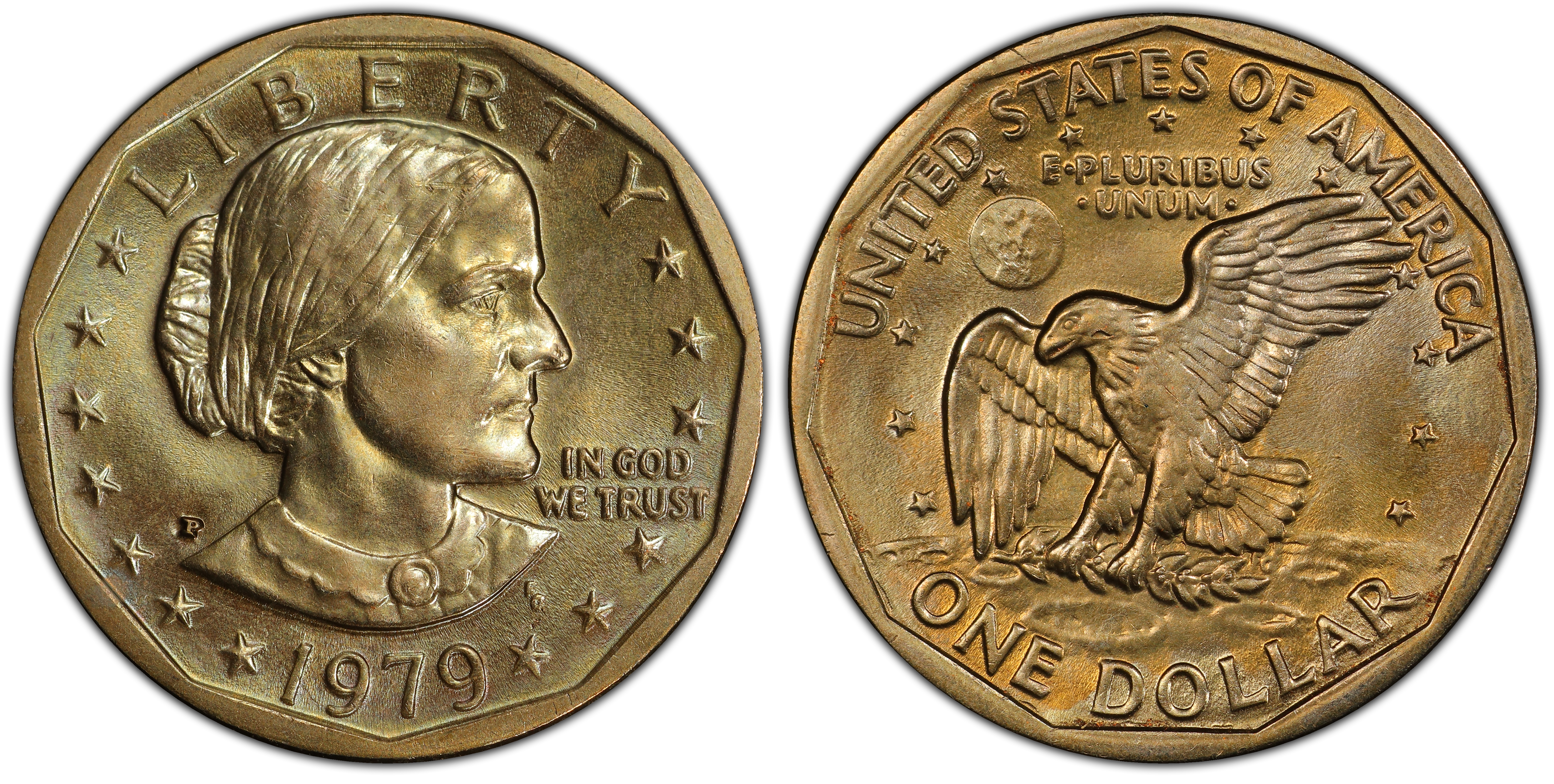 1979-P SBA$1 Wide Rim (Regular Strike) Susan B. Anthony Dollar - PCGS ...