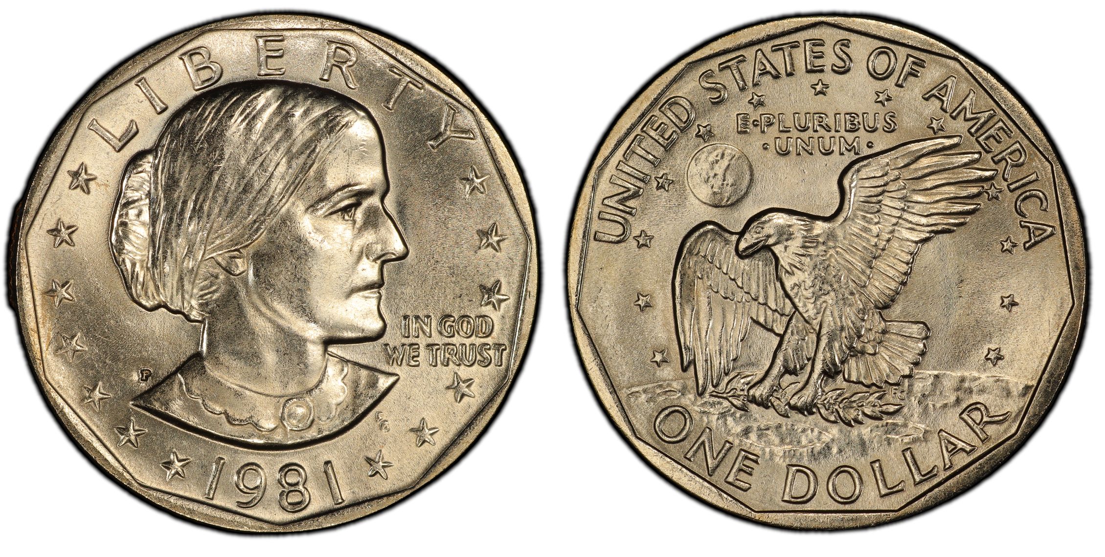 1981-P SBA$1 (Regular Strike) Susan B. Anthony Dollar - PCGS CoinFacts