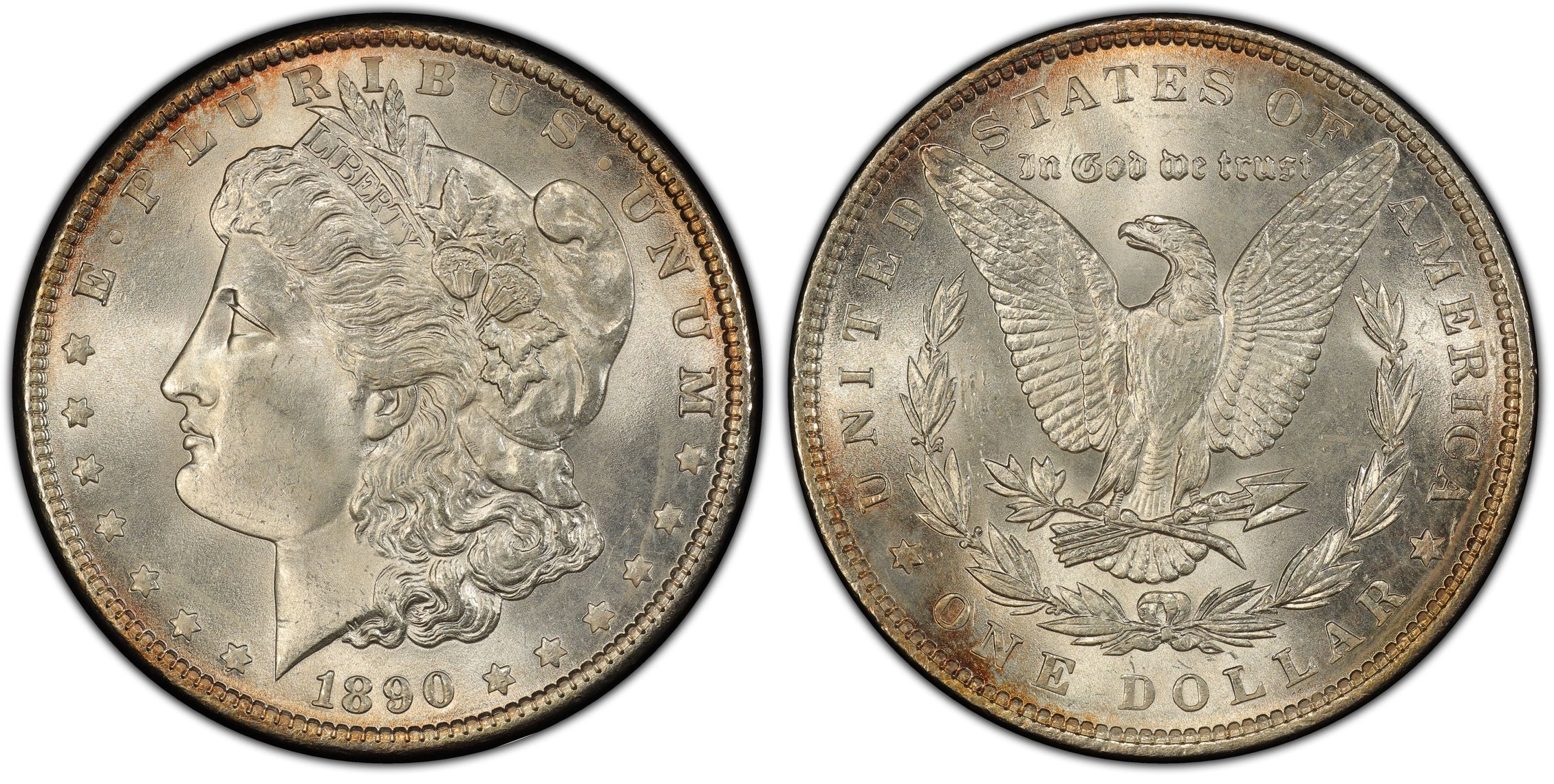 1890 1 Regular Strike Morgan Dollar PCGS CoinFacts