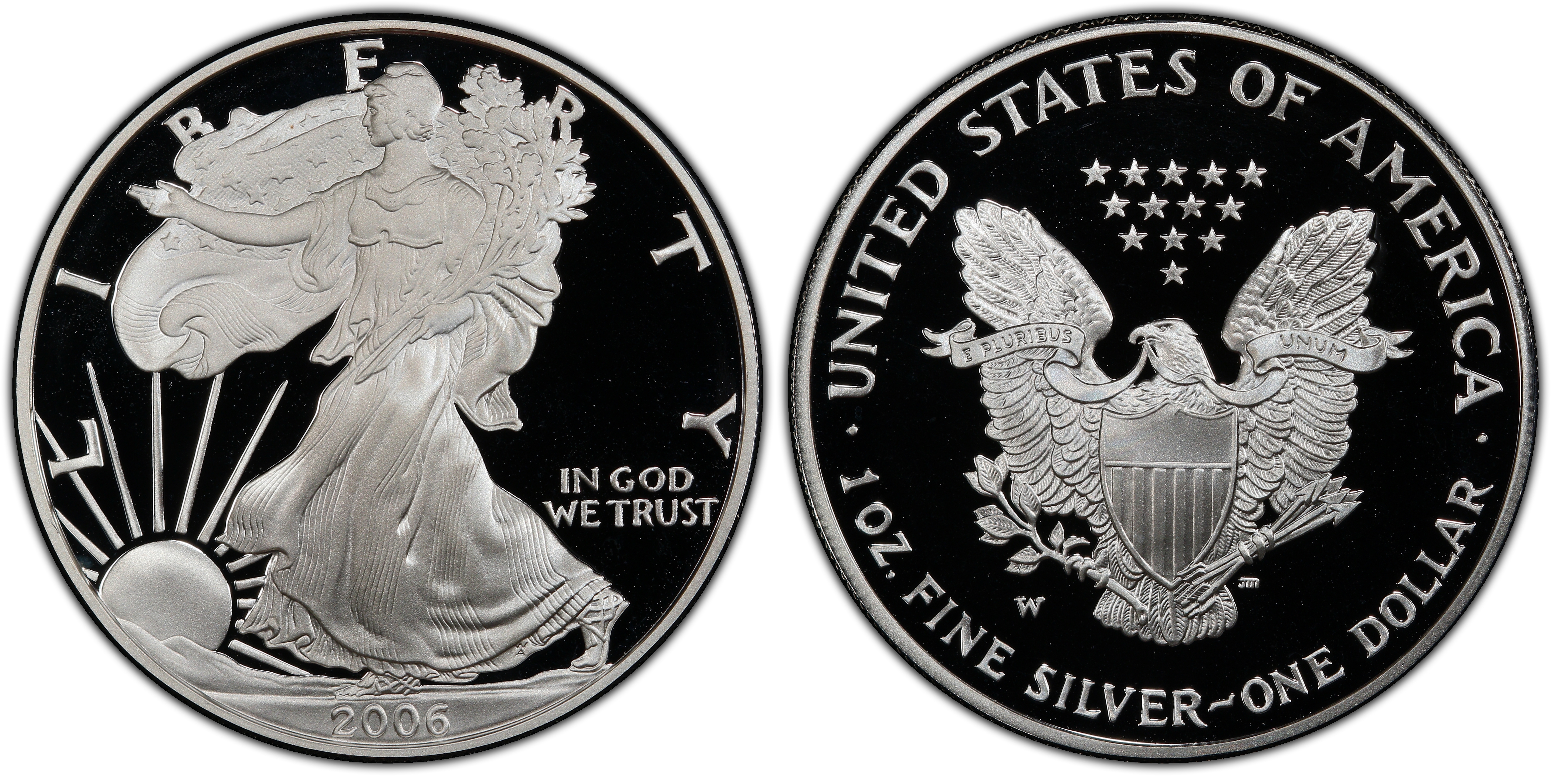 2006-w $1 eagle-20th anniversary first strike, dcam