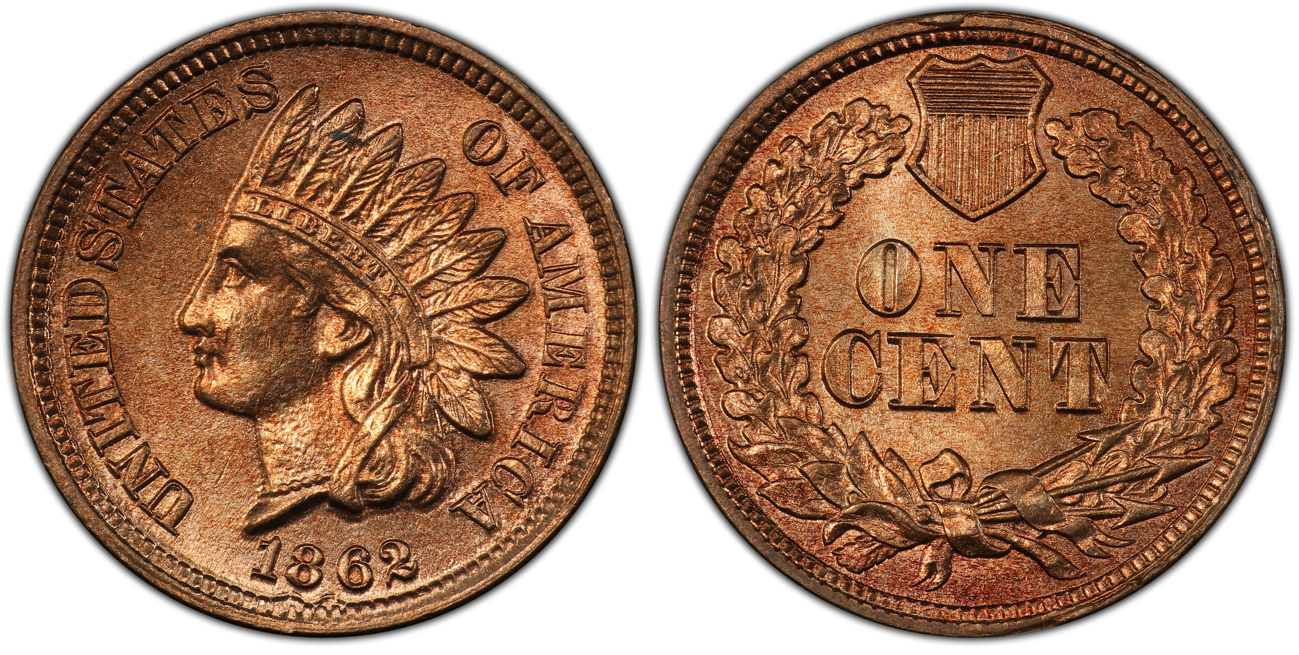 1862 1C MPD FS-301 S-2 (Regular Strike) Indian Cent - PCGS CoinFacts