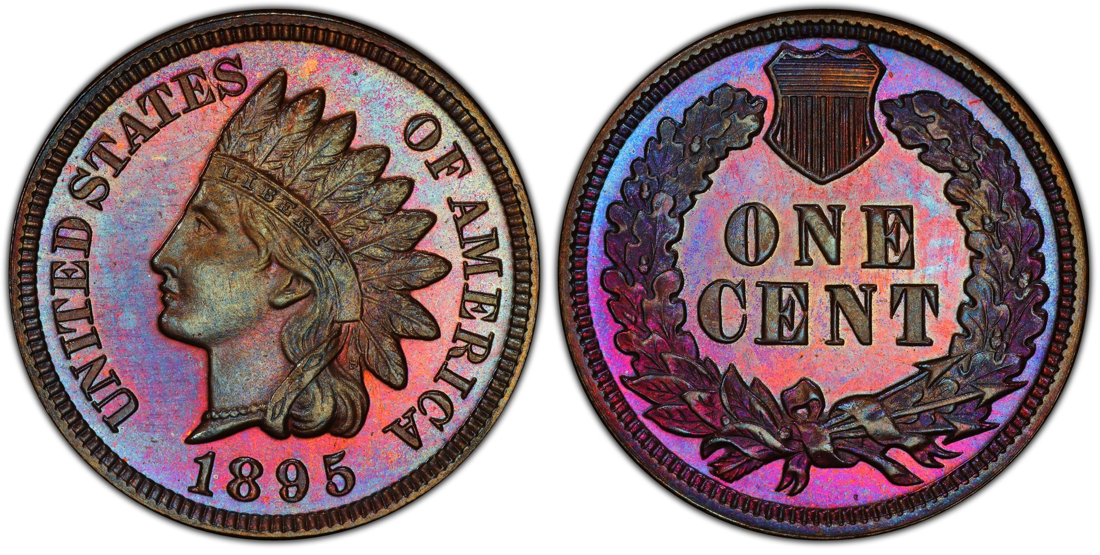 1895 1C BN Proof Indian Cent PCGS CoinFacts