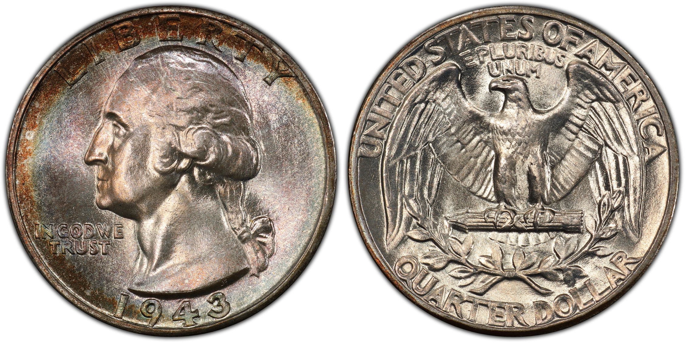 1943 25C (Regular Strike) Washington Quarter - PCGS CoinFacts