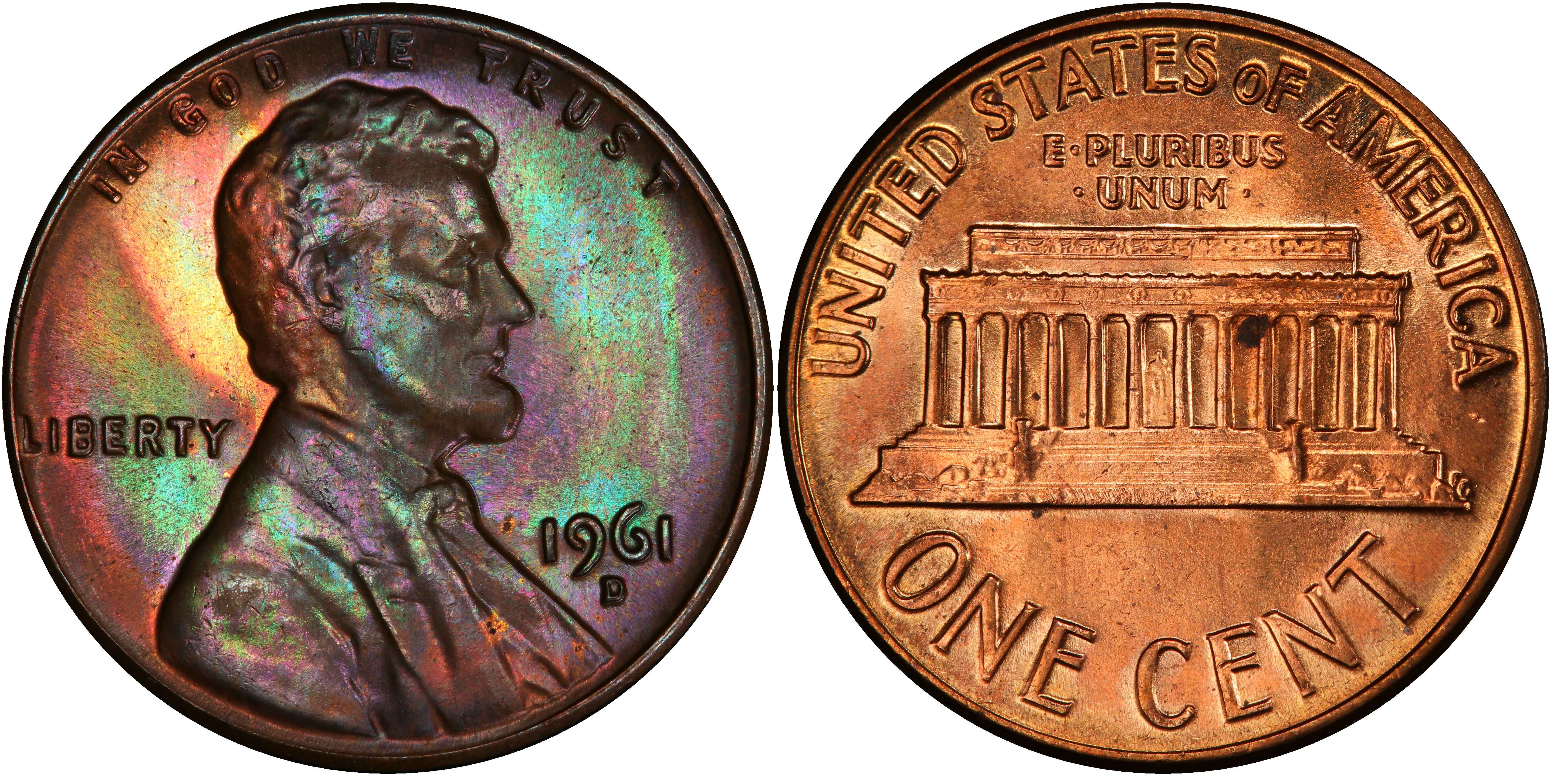 1961-D 1C, BN (Regular Strike) Lincoln Cent (Modern) - PCGS CoinFacts