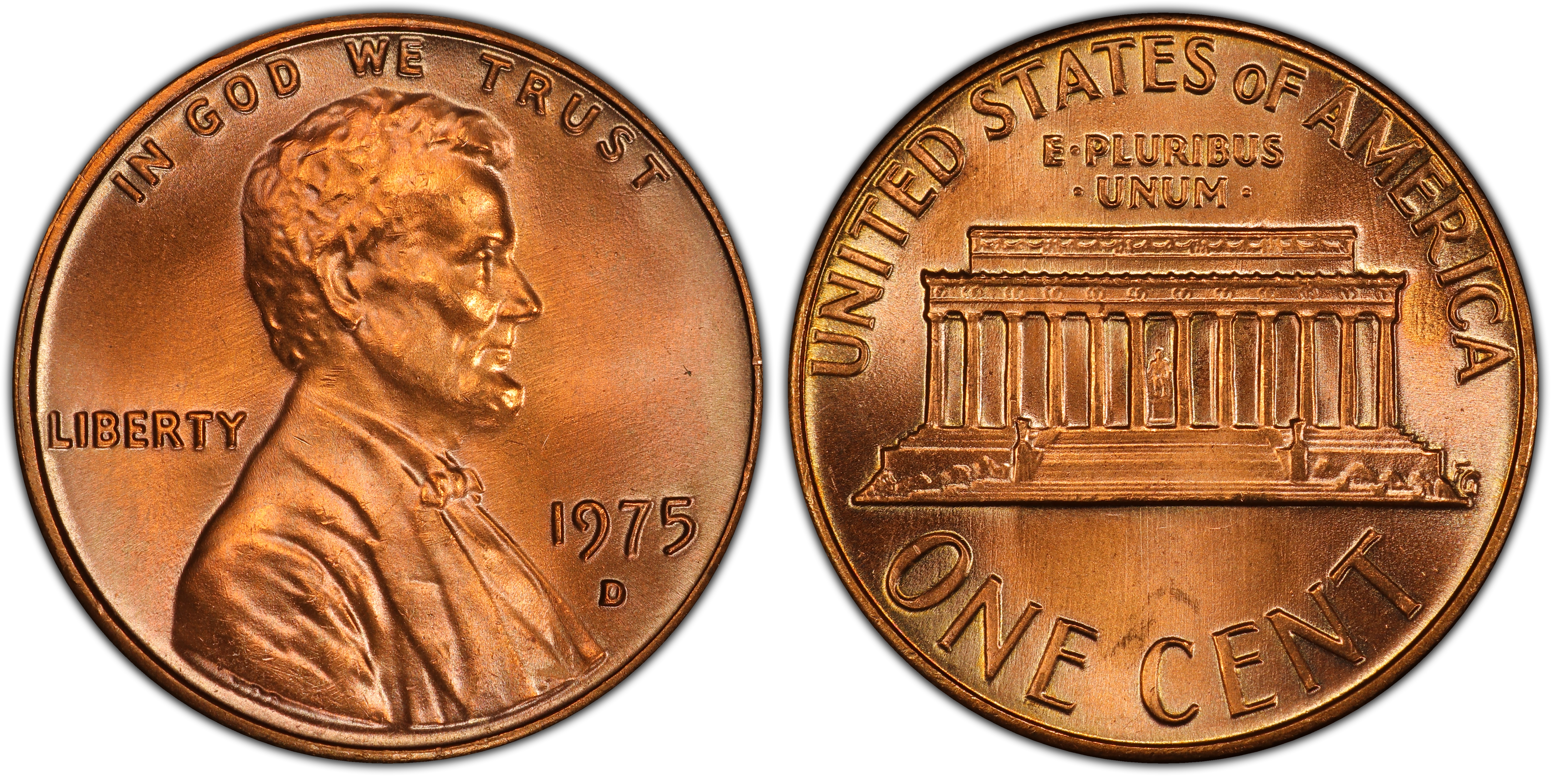 1975-D 1C, RD (Regular Strike) Lincoln Cent (Modern) - PCGS CoinFacts