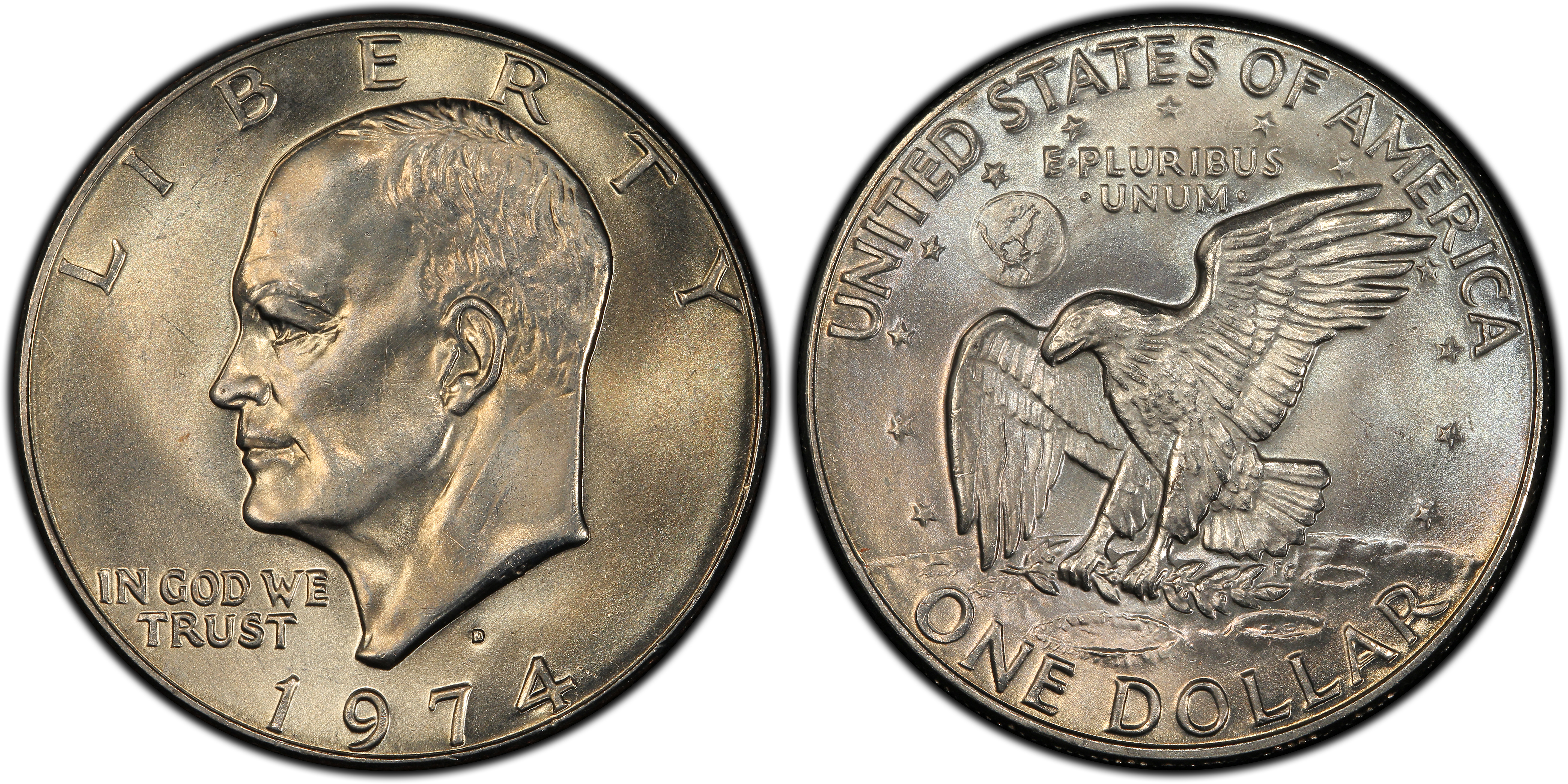 1974 silver dollar d