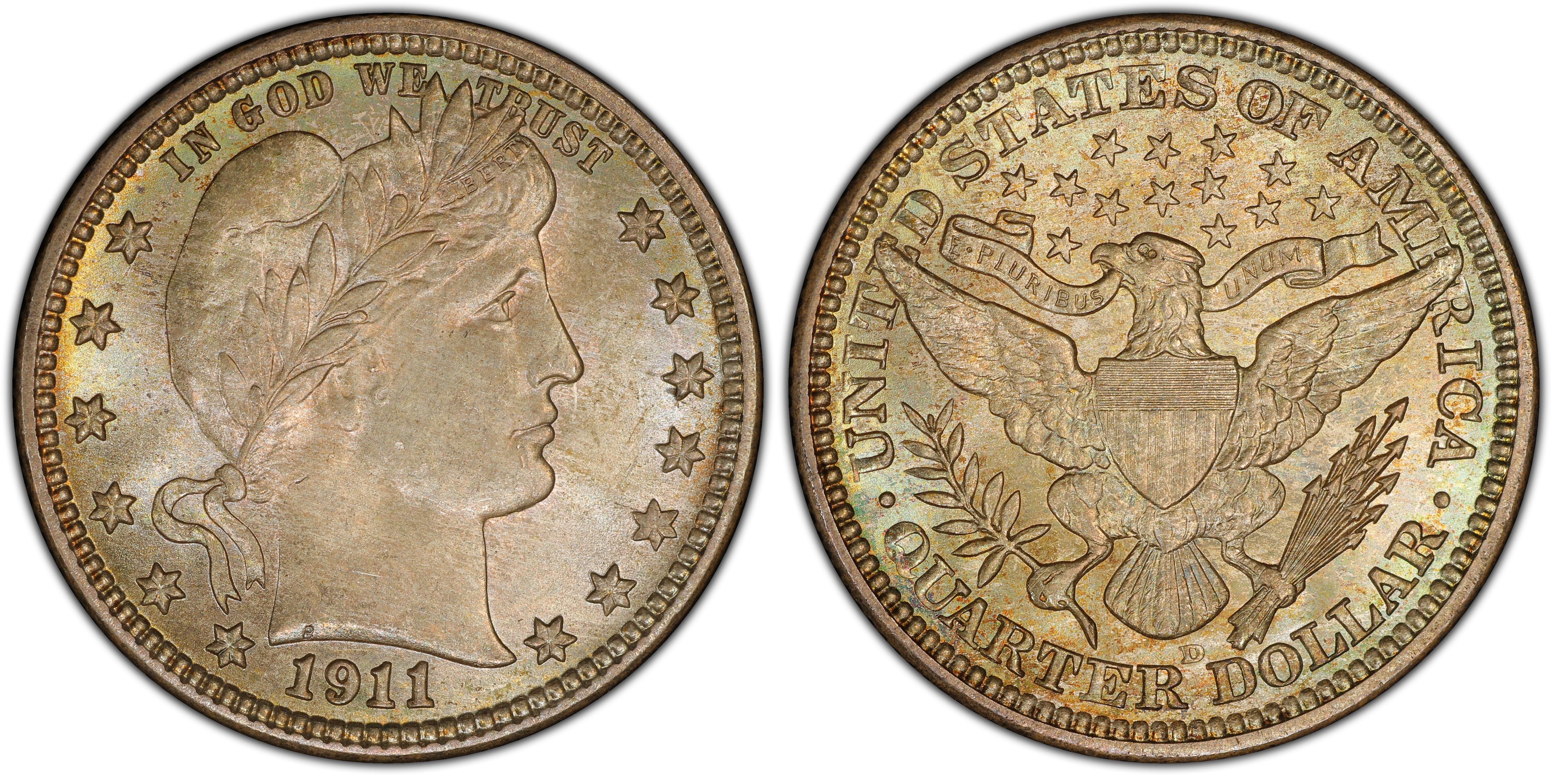 1911-D 25C (Regular Strike) Barber Quarter - PCGS CoinFacts