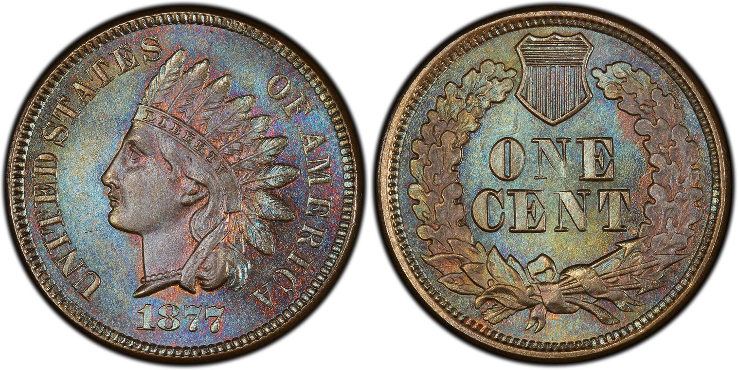 1877 1C, BN (Regular Strike) Indian Cent - PCGS CoinFacts