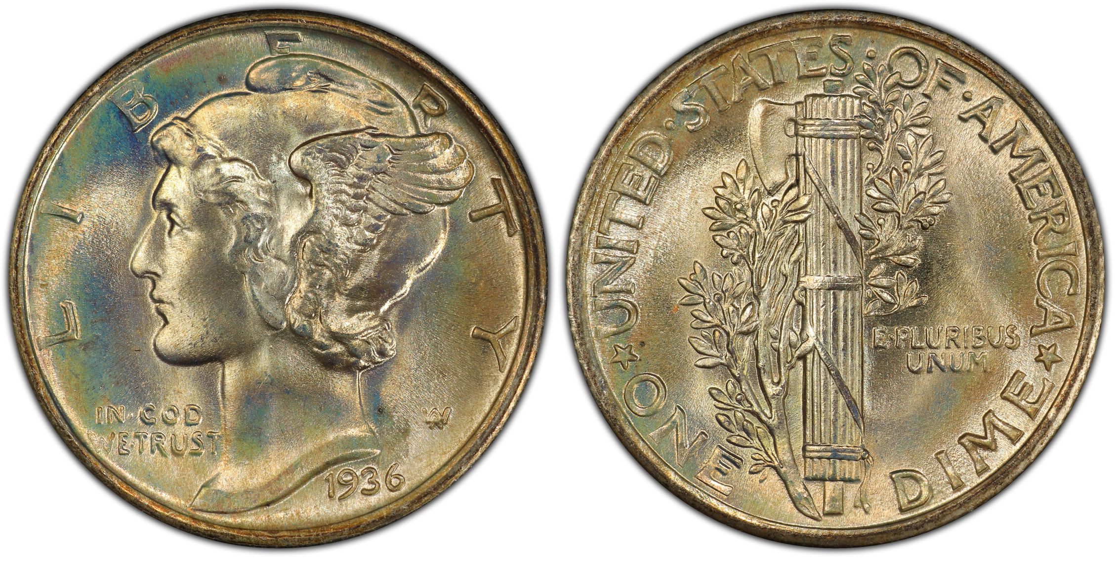 1936 10C (Regular Strike) Mercury Dime - PCGS CoinFacts