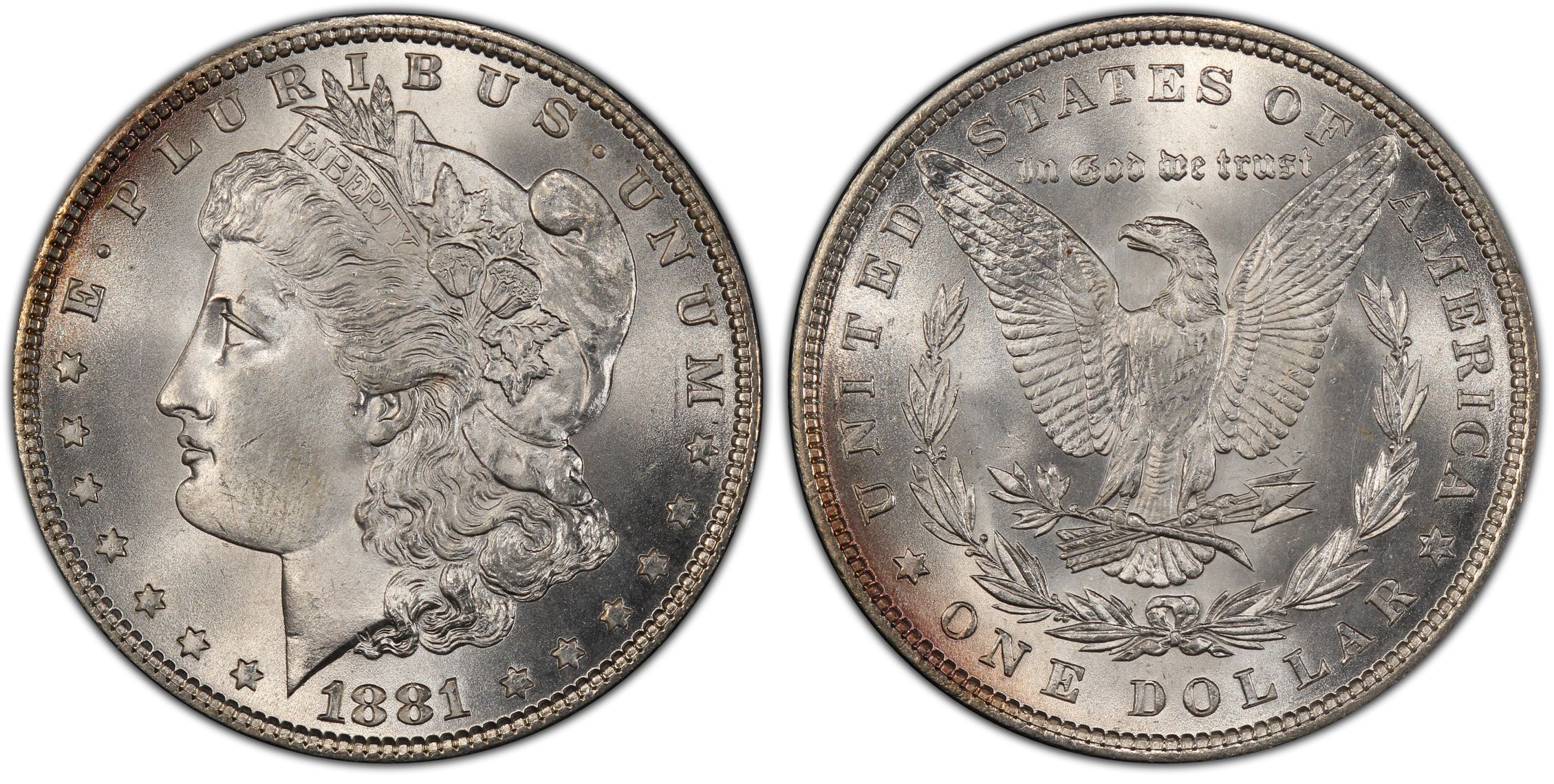 1881 1 Regular Strike Morgan Dollar PCGS CoinFacts