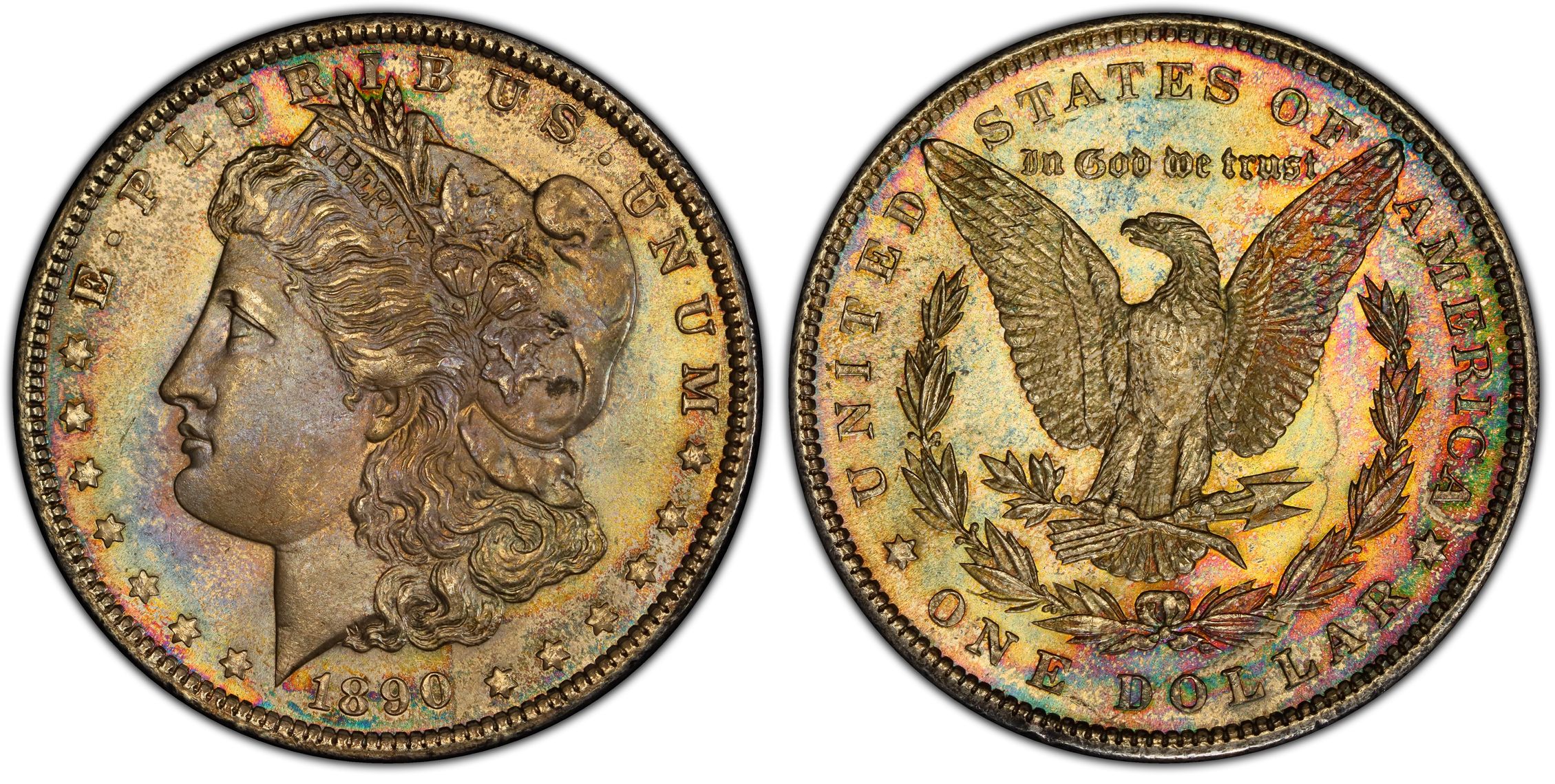 1890 1 Regular Strike Morgan Dollar PCGS CoinFacts