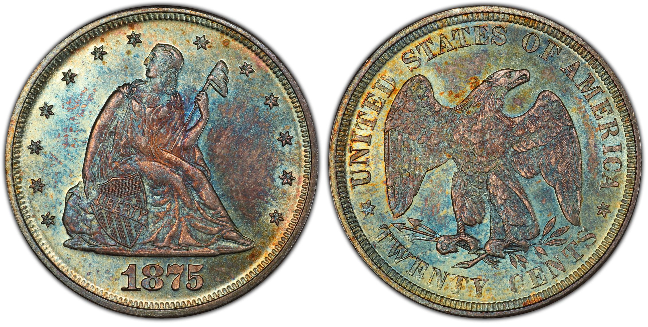 1875 20C Regular Strike Twenty Cent PCGS CoinFacts