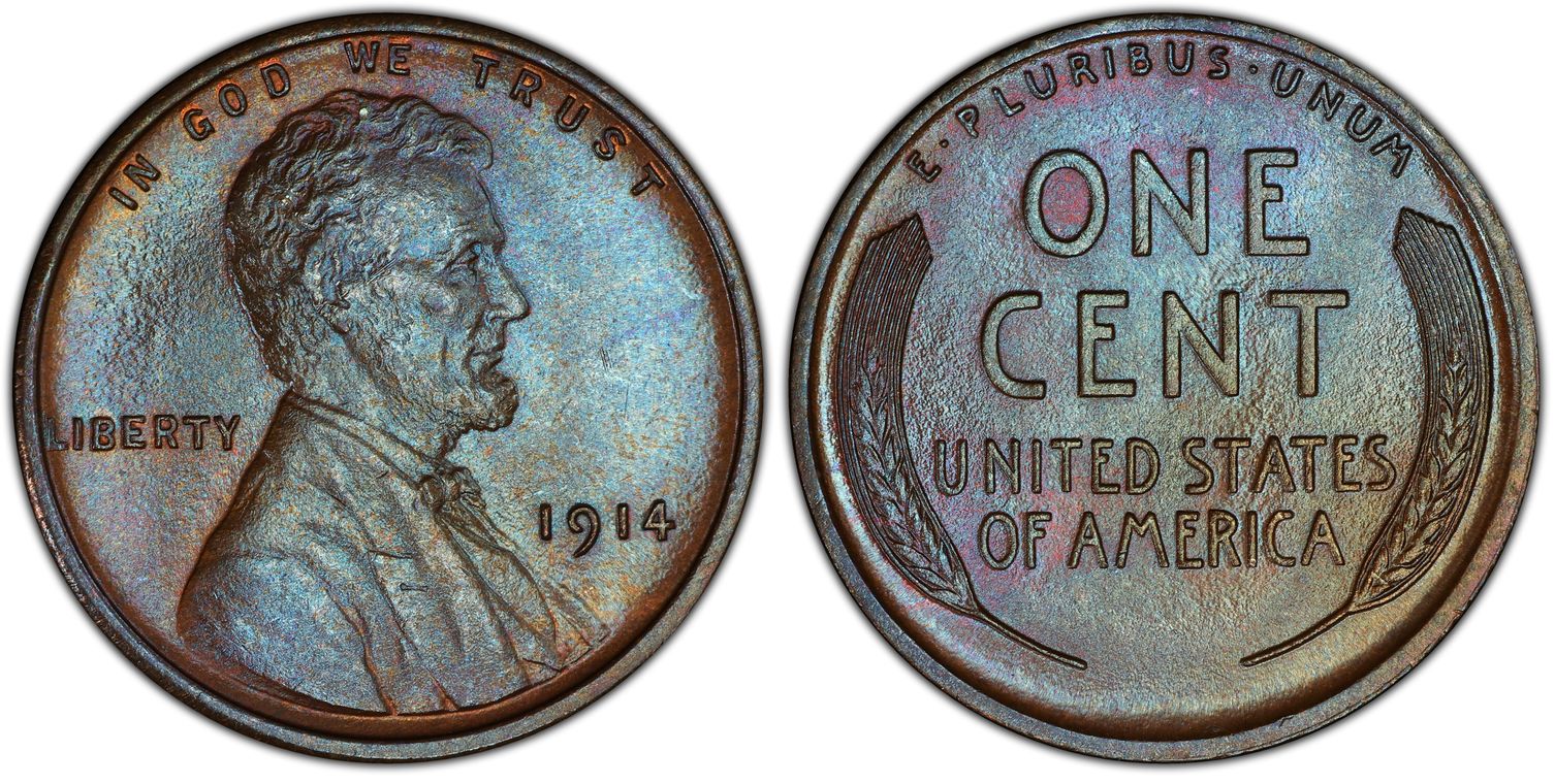 アンティークコイン 硬貨 FINEST 1914-D 1C MS66 BN NGC CAC POP 1