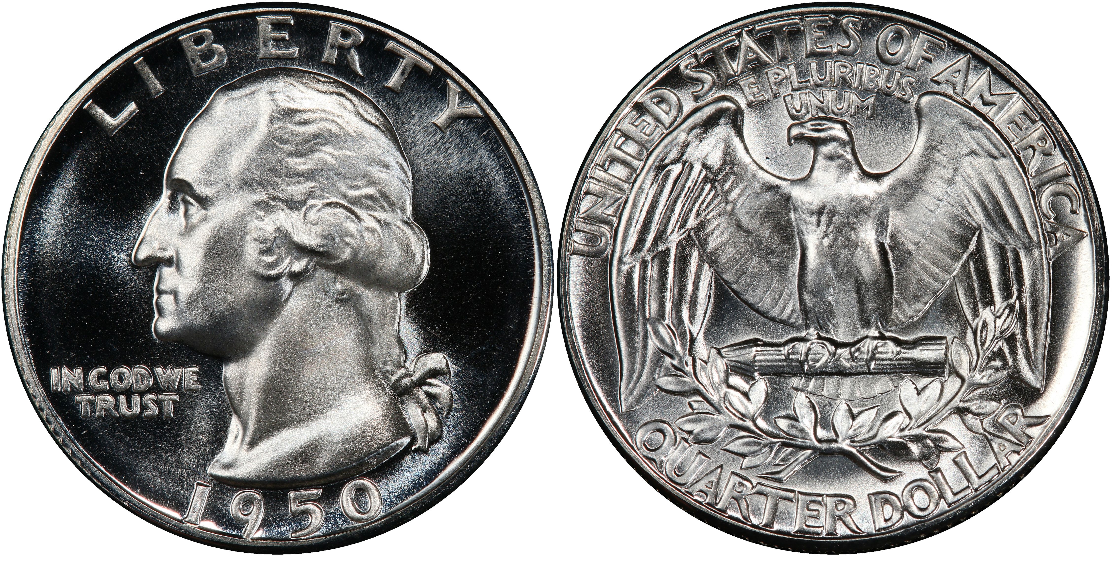 1950 25C Washington Silver Quarter BU 