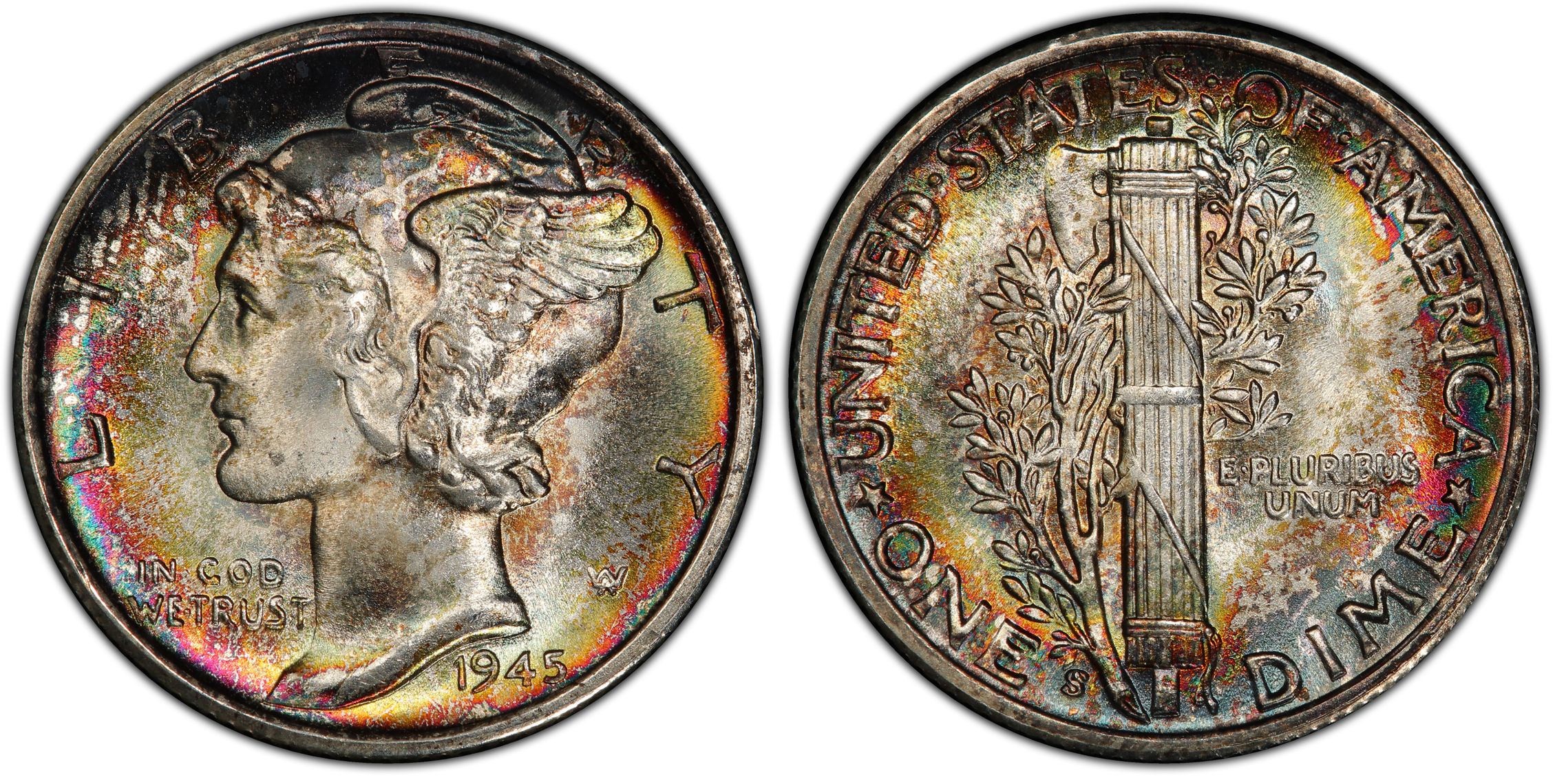 1945-S 10C (Regular Strike) Mercury Dime - PCGS CoinFacts