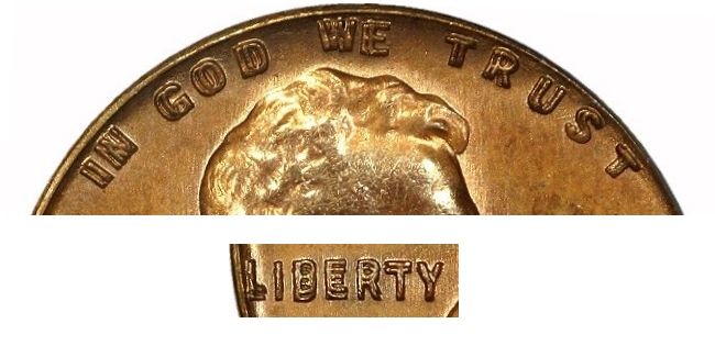 DOUBLED DIE OBVERSE authentic LINCOLN SHIELD CENT