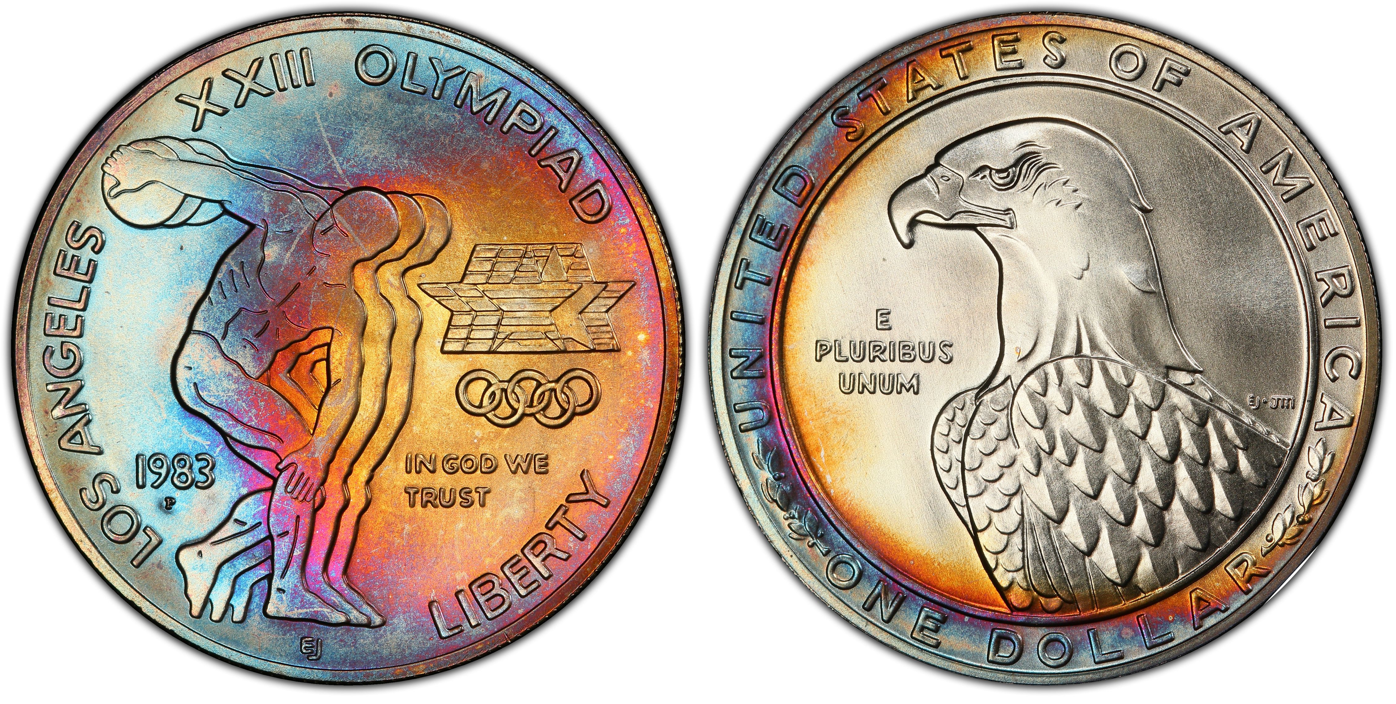 1983-P US Olympic Commemorative BU Silver Dollar NGC MS69