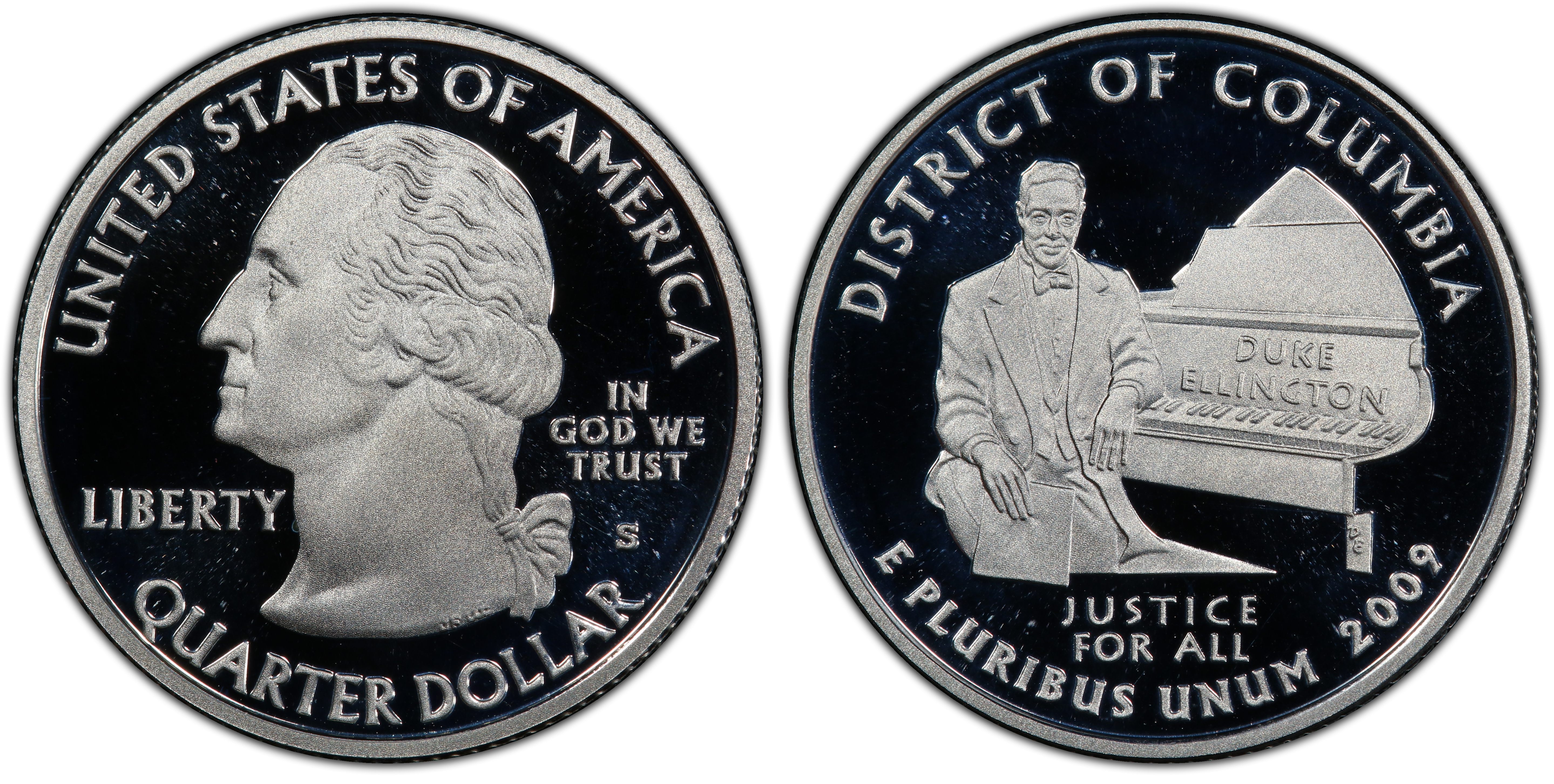 2009-S 25C District of Columbia Silver, DCAM (Proof) Washington D.C ...