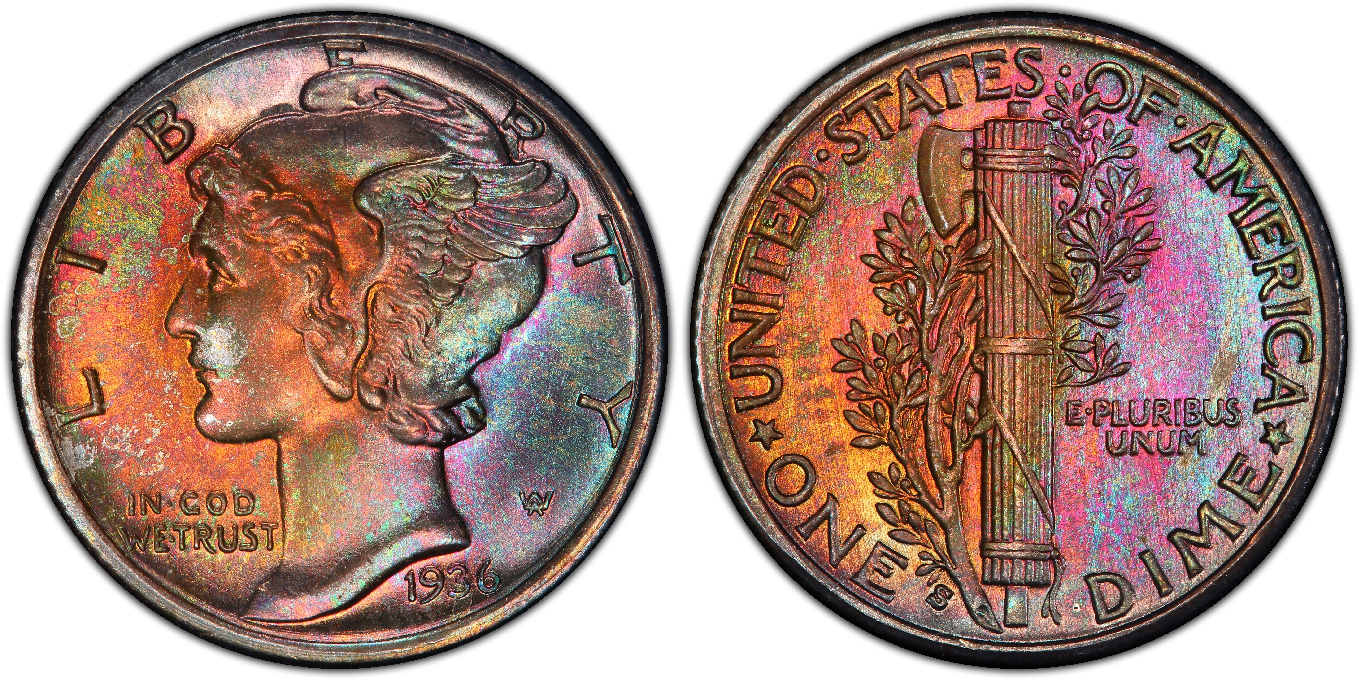 1936-S 10C (Regular Strike) Mercury Dime - PCGS CoinFacts