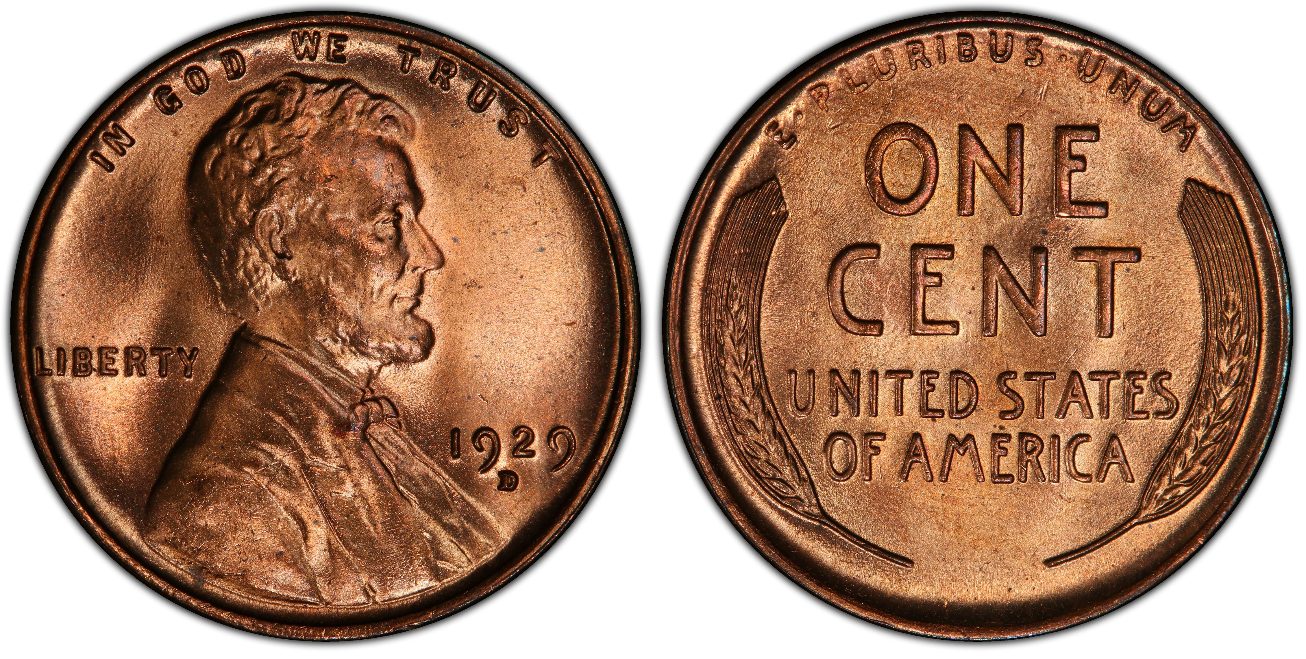 1929-S Wheat Penny //// Gem BU+ 1 *RED* //// OBW COIN!! //// 1 Coin