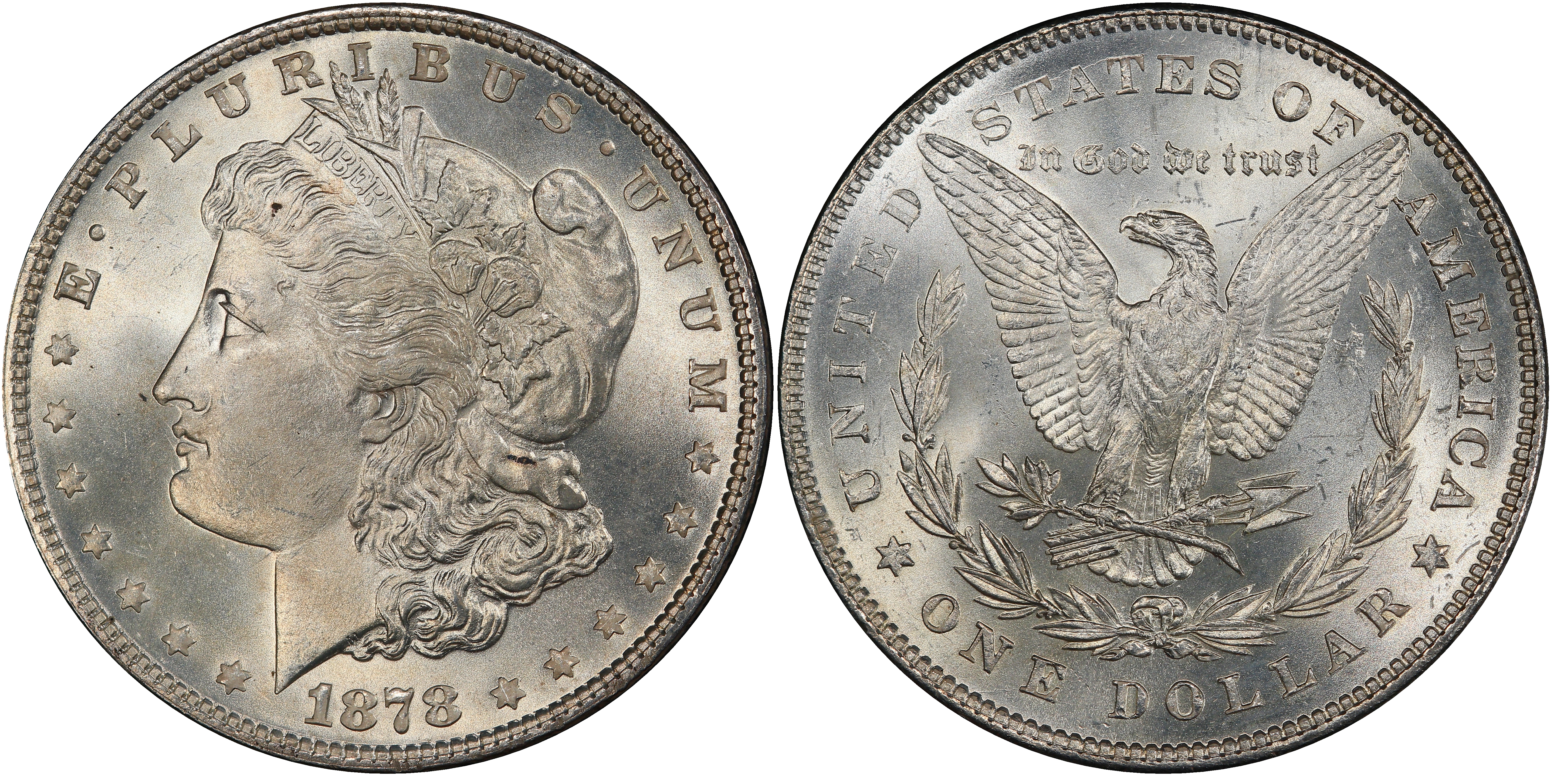 1878 7/8TF $1 VAM 33 Doubled Legs Weak 7/4 (Regular Strike) Morgan