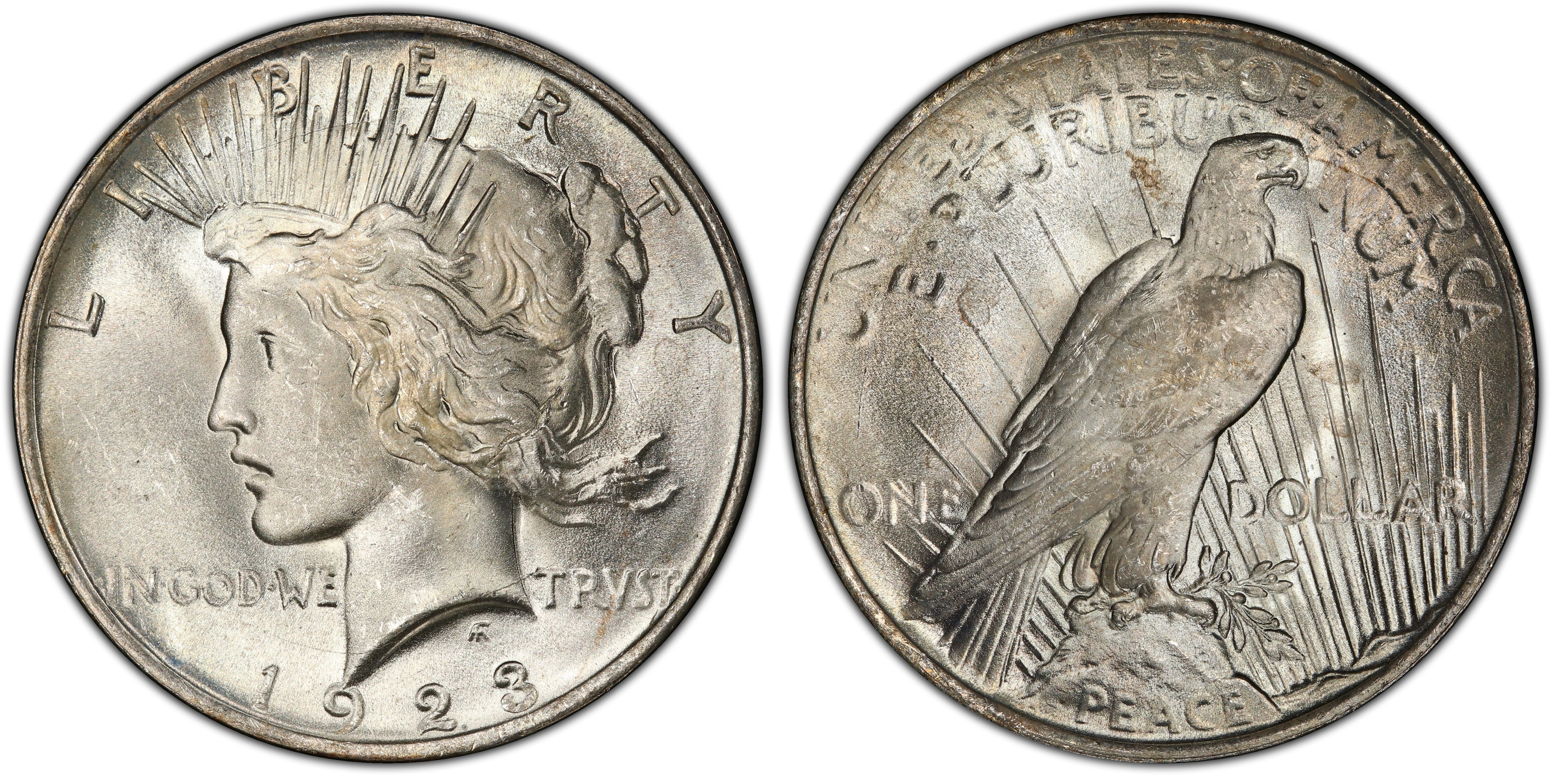 PCGS MS65 1923 US Peace Silver Dollar $1 