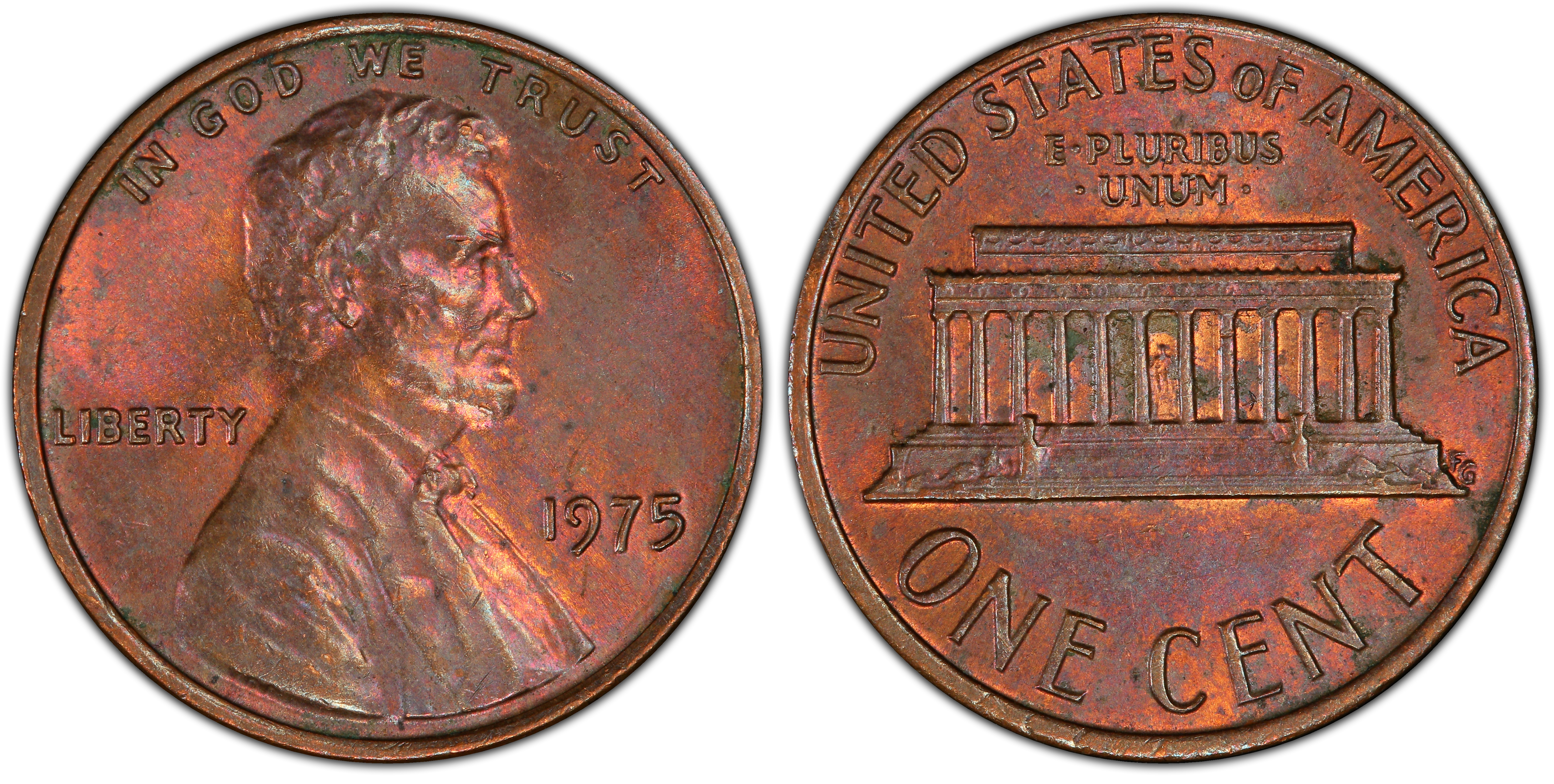 1975 1c Rb Regular Strike Lincoln Cent Modern Pcgs Coinfacts